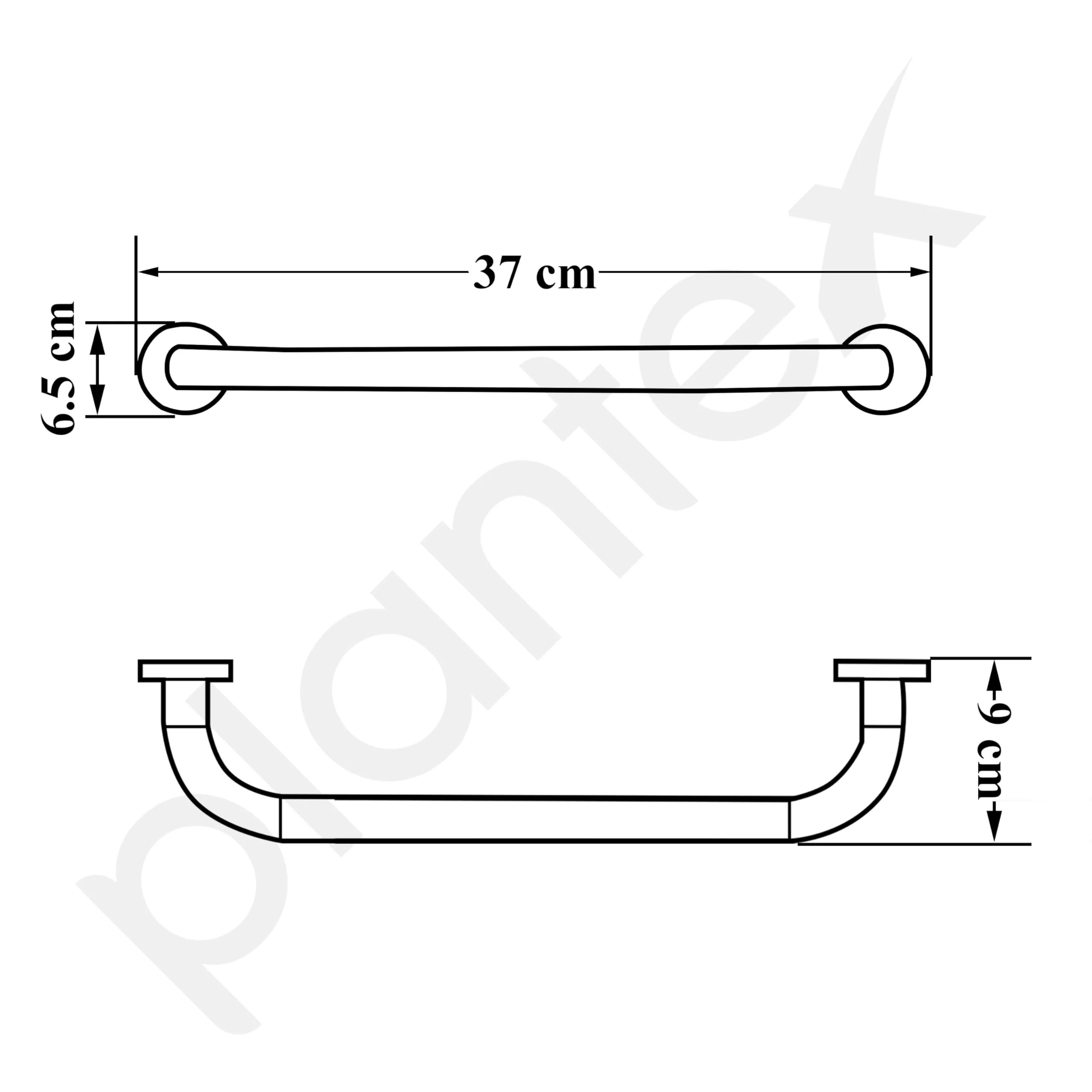 Plantex 14 Inch Grab Bar for Toilet/Bathroom Handle for Senior Citizen/Heavy-Duty Stainless Steel Support Bar/Bathroom Accessories (Chrome) - Image 4