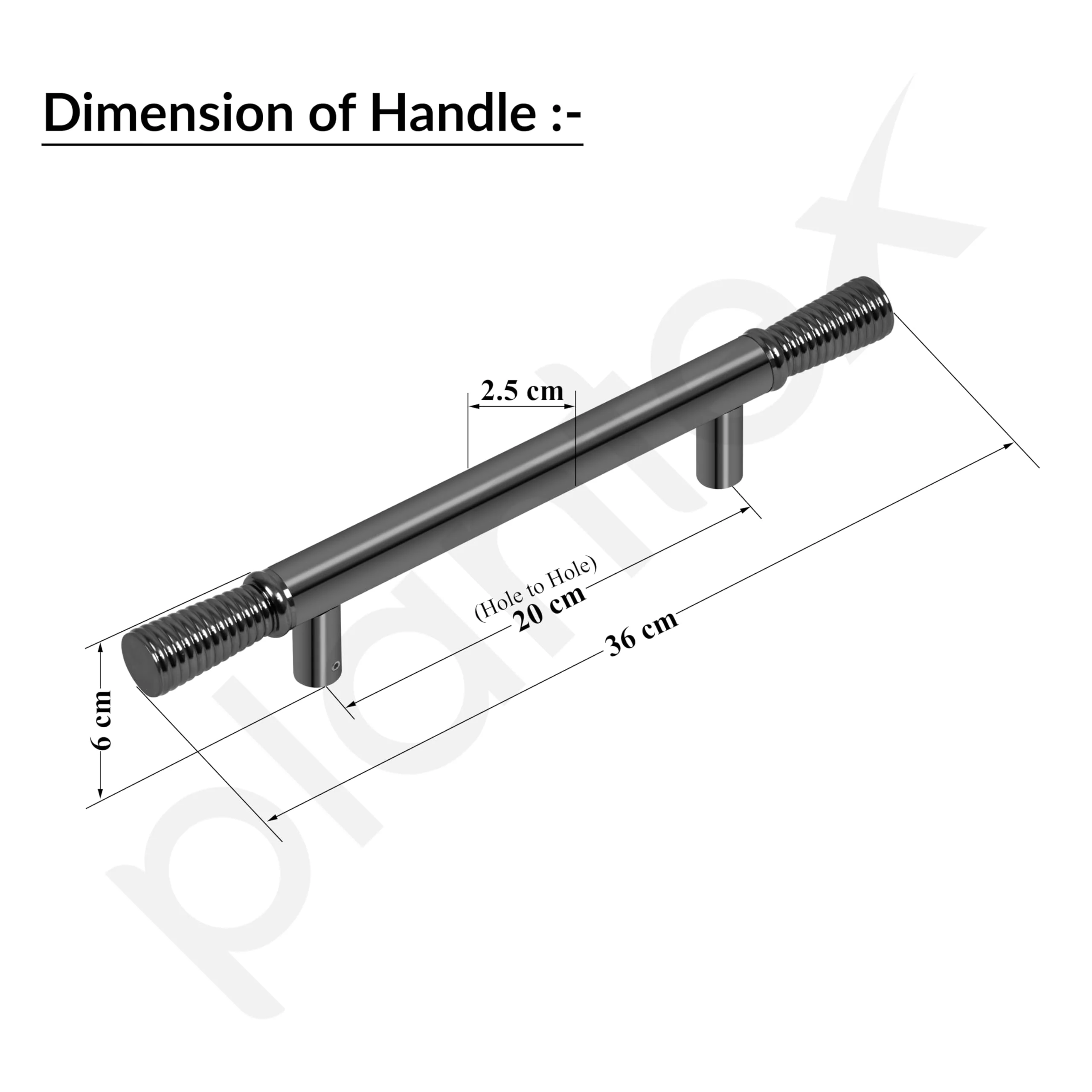 Plantex 14 Inch Main Door Handle/Pull -Push Handle for Main Door & Home Decor/3 Years Warranty Pack of 1 (122 - Grey Glossy) - Image 2