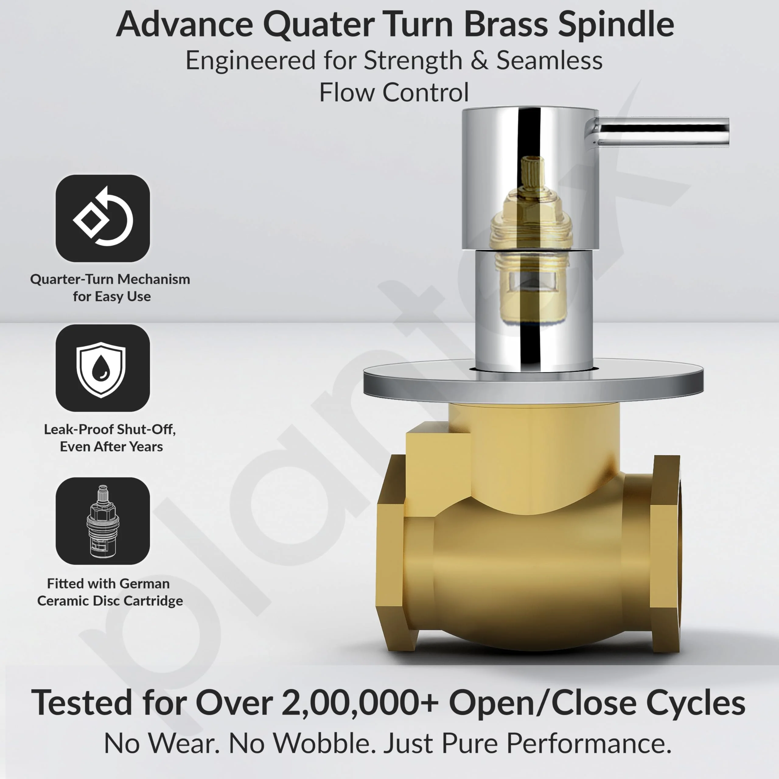 Plantex 25 mm Pure Brass Flush Valve with Teflon Tape & Brass Wall Flange for Commercial & Residential Use-7 Year Warranty (ICO-920-Chrome) - Image 3
