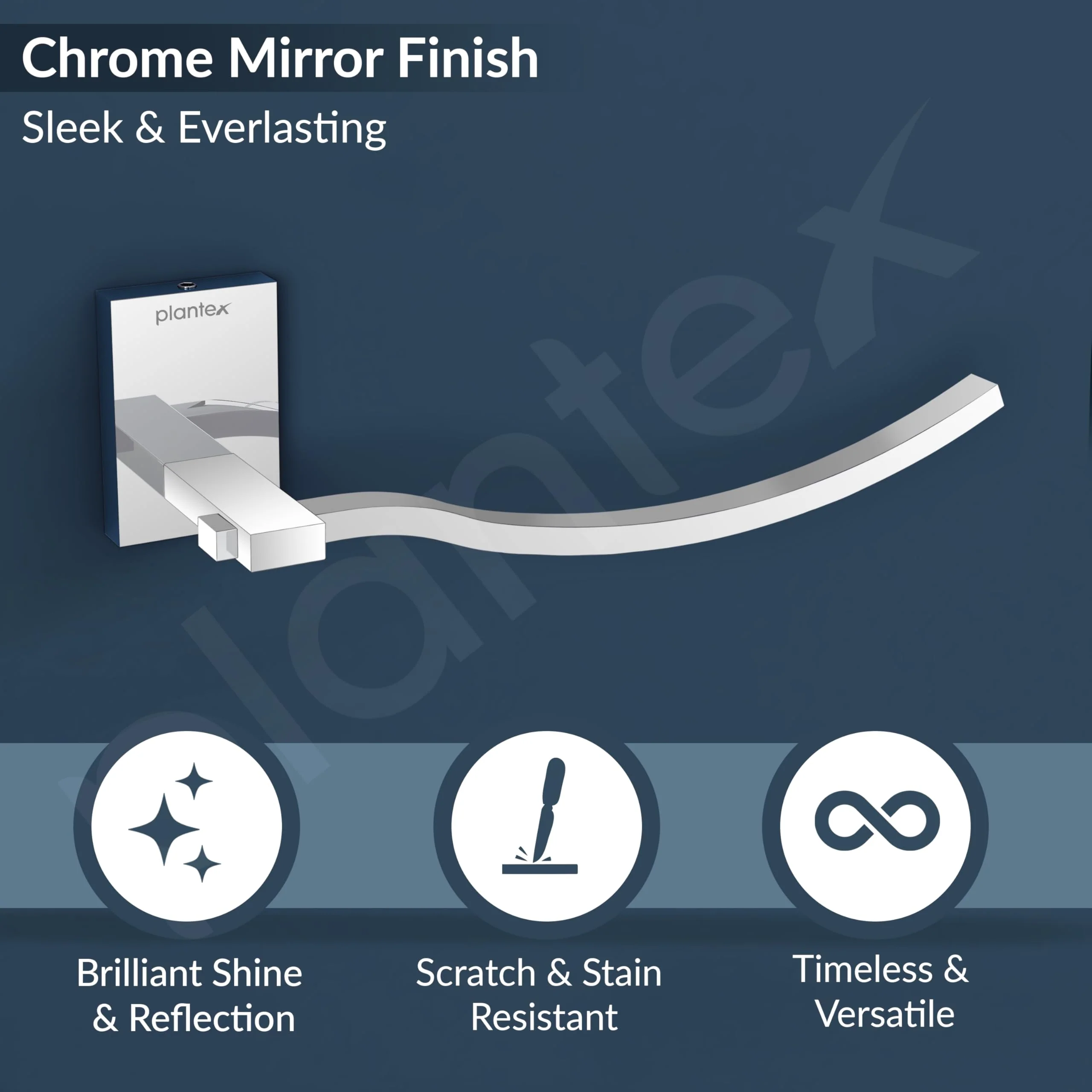 Plantex 304 Grade Stainless Steel Hand Napkin Hanger/Towel Ring/Napkin Holder/Towel Hanger/Holder Bathroom Accessories - Senso (Chrome) - Image 5