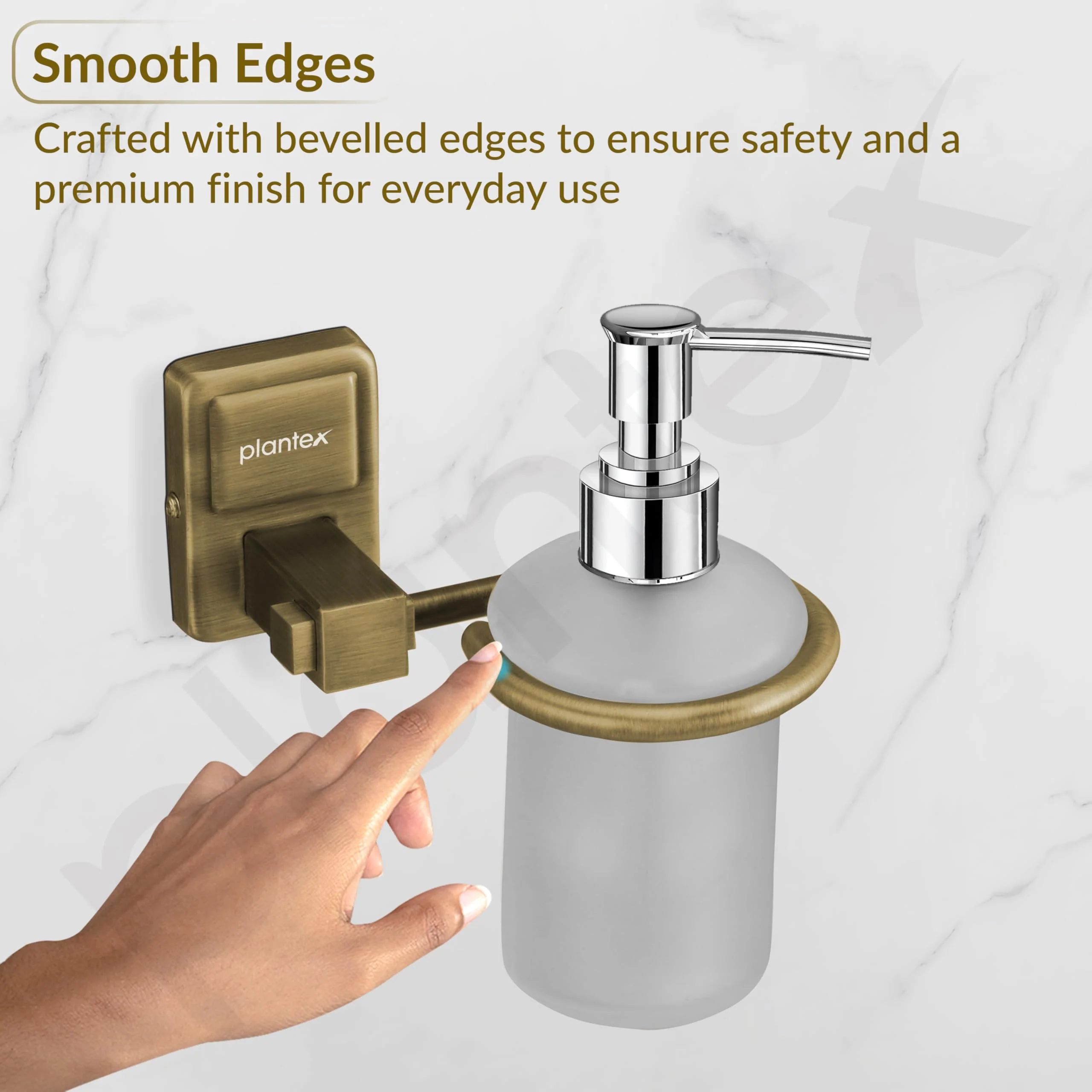 Plantex 304 Grade Stainless Steel Liquid Soap Dispenser/Shampoo Dispenser/Hand Wash Dispenser/Bathroom Accessories - Darcy (Antique) - Image 7