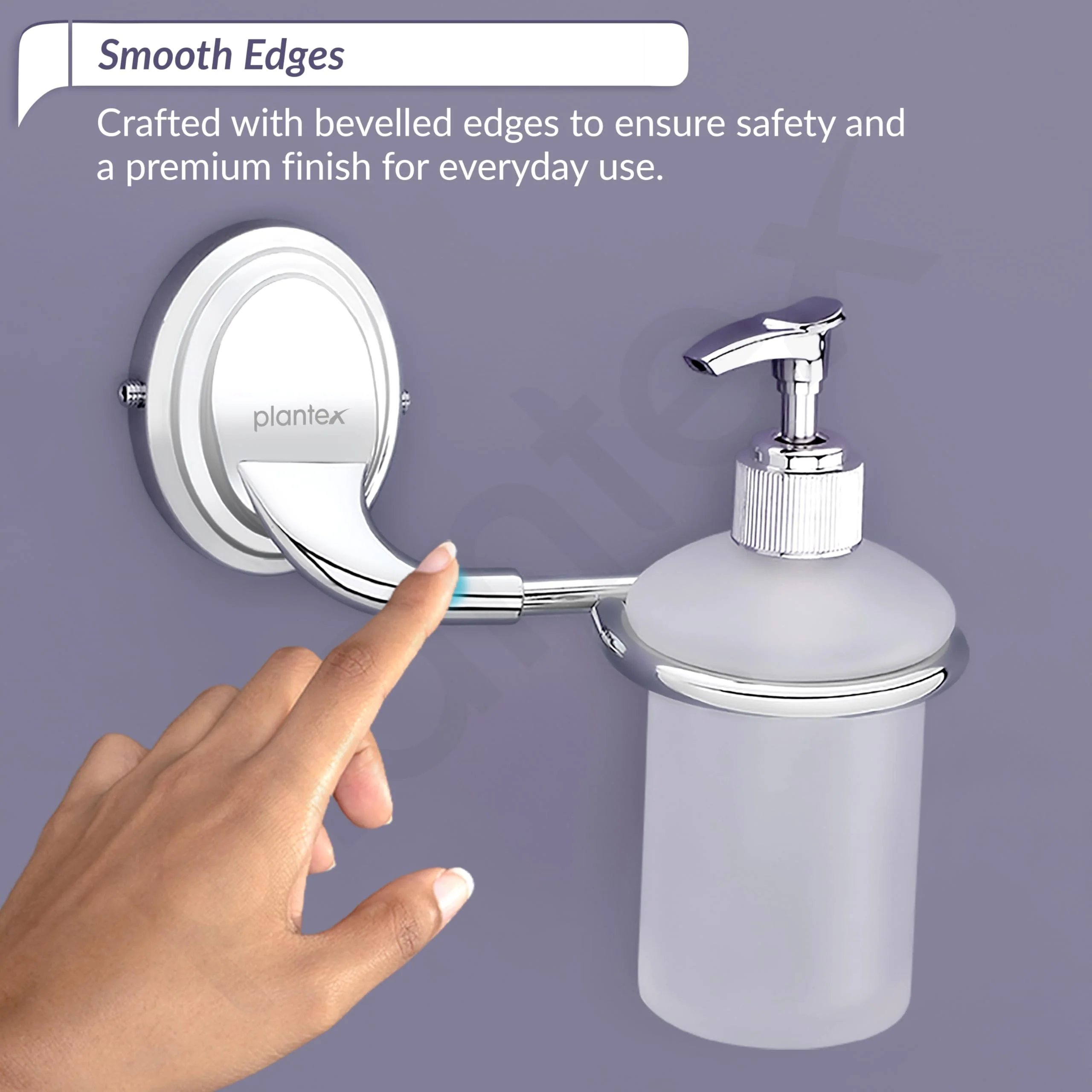 Plantex 304 Grade Stainless Steel Liquid Soap Dispenser/Shampoo Dispenser/Hand Wash Dispenser/Bathroom Accessories Pack of 1, Cubic (Chrome) - Image 7