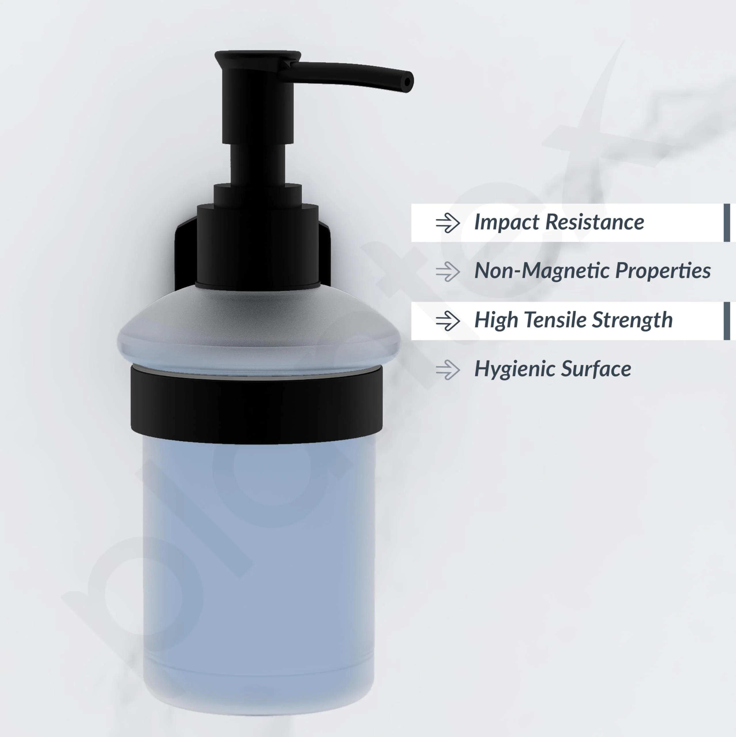 Plantex 304 Grade Stainless Steel Liquid Soap Dispenser/Shampoo Dispenser/Handwash Dispenser/Bathroom Accessories - Parv (Black) - Image 2