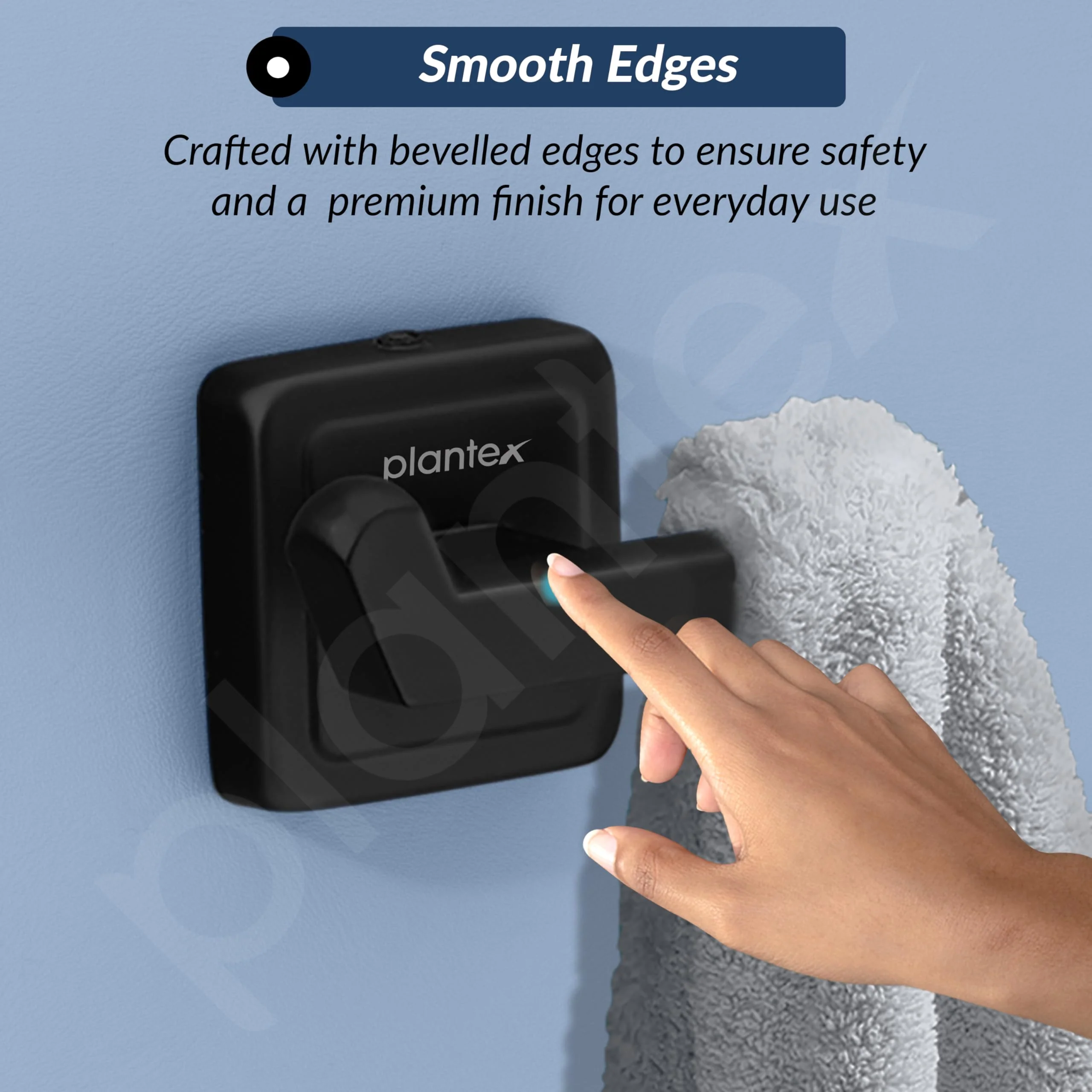 Plantex 304 Grade Stainless Steel Robe Hook/Hanger/Hook for Hanging Towel in Bathroom/Living Room - Decan (Black) - Image 7