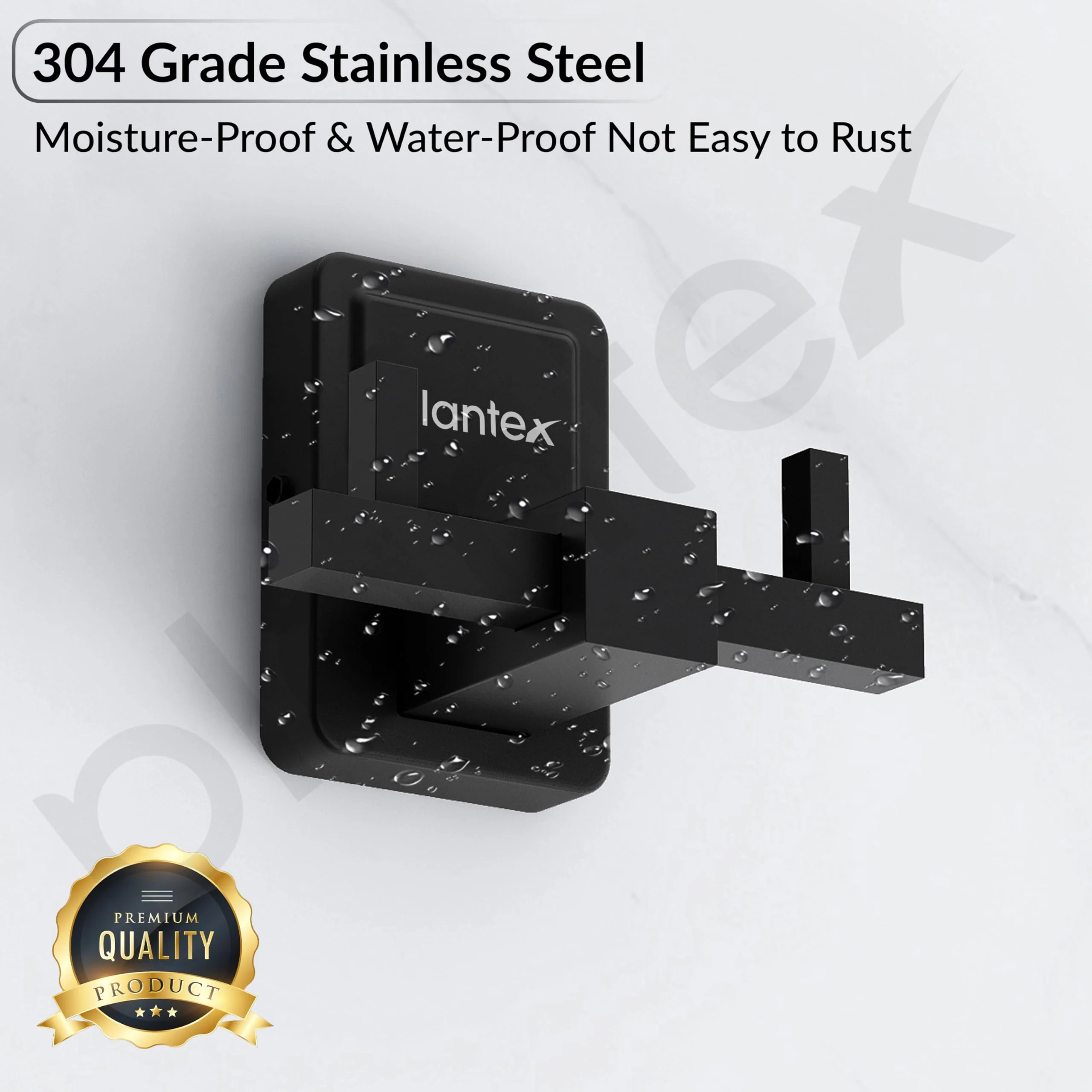Plantex 304 Grade Stainless Steel Robe Hook/Wall Hooks for Hanging Clothes/Robe Hooks for Bathroom/Bathroom Accessories/Robe Hook Black - Darcy - Image 6