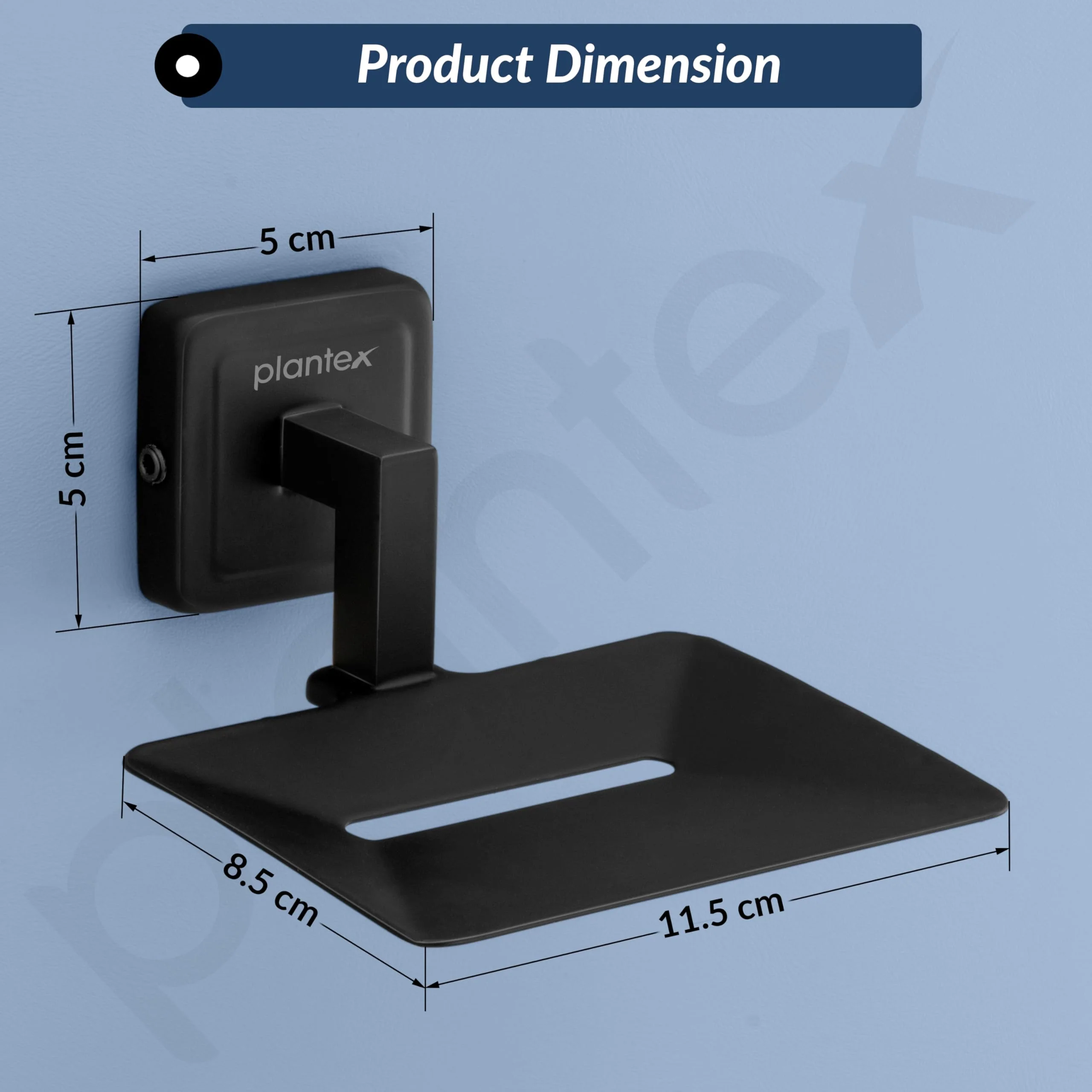 Plantex 304 Grade Stainless Steel Soap Dish for Bathroom/Soap Holder/Soap Stand/Soap Case/Bathroom Accessories - Decan (Black) - Image 4