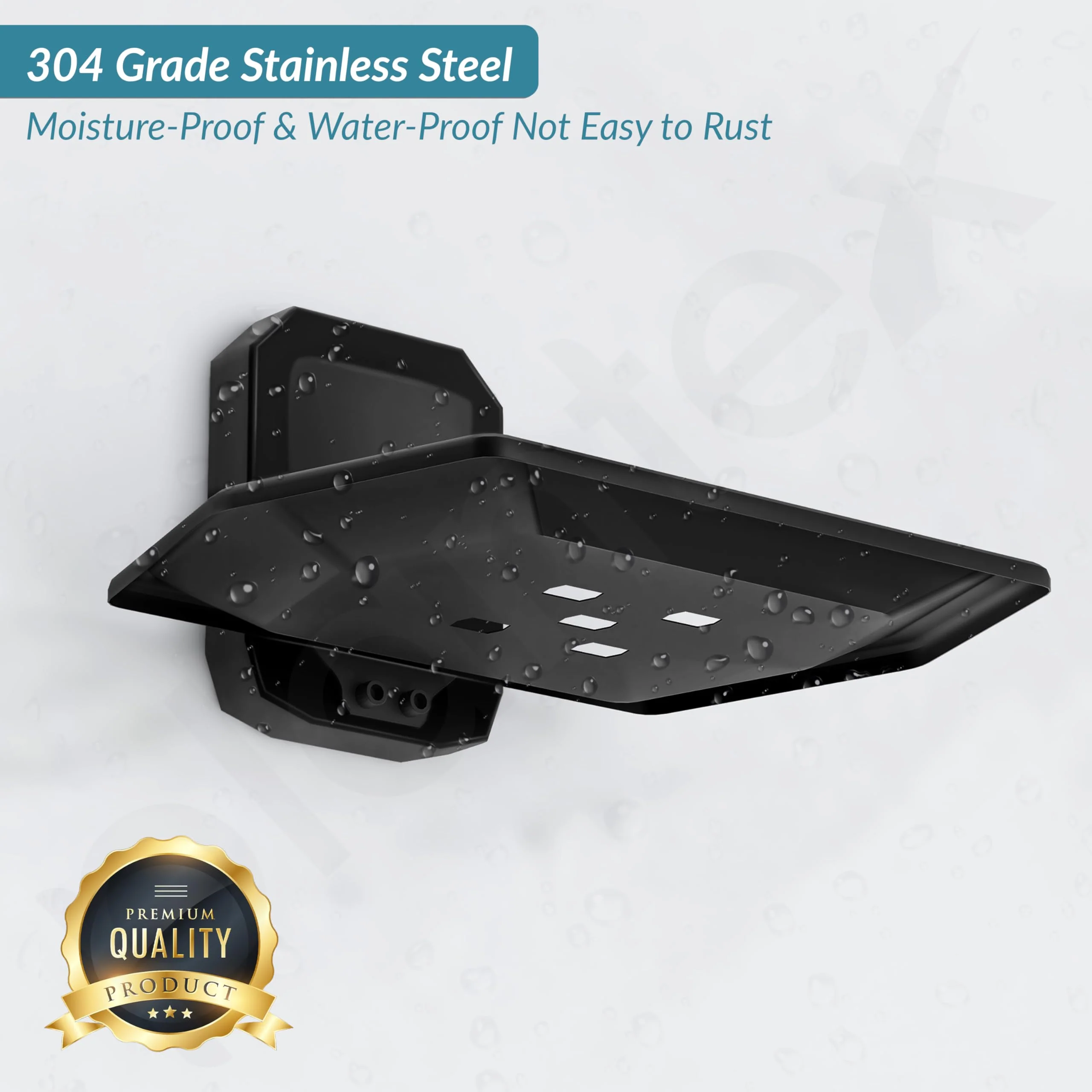 Plantex 304 Grade Stainless Steel Soap Dish/Soap Stand/Bathroom Soap Holder/Bathroom Accessories - Cute (Black) - Image 7