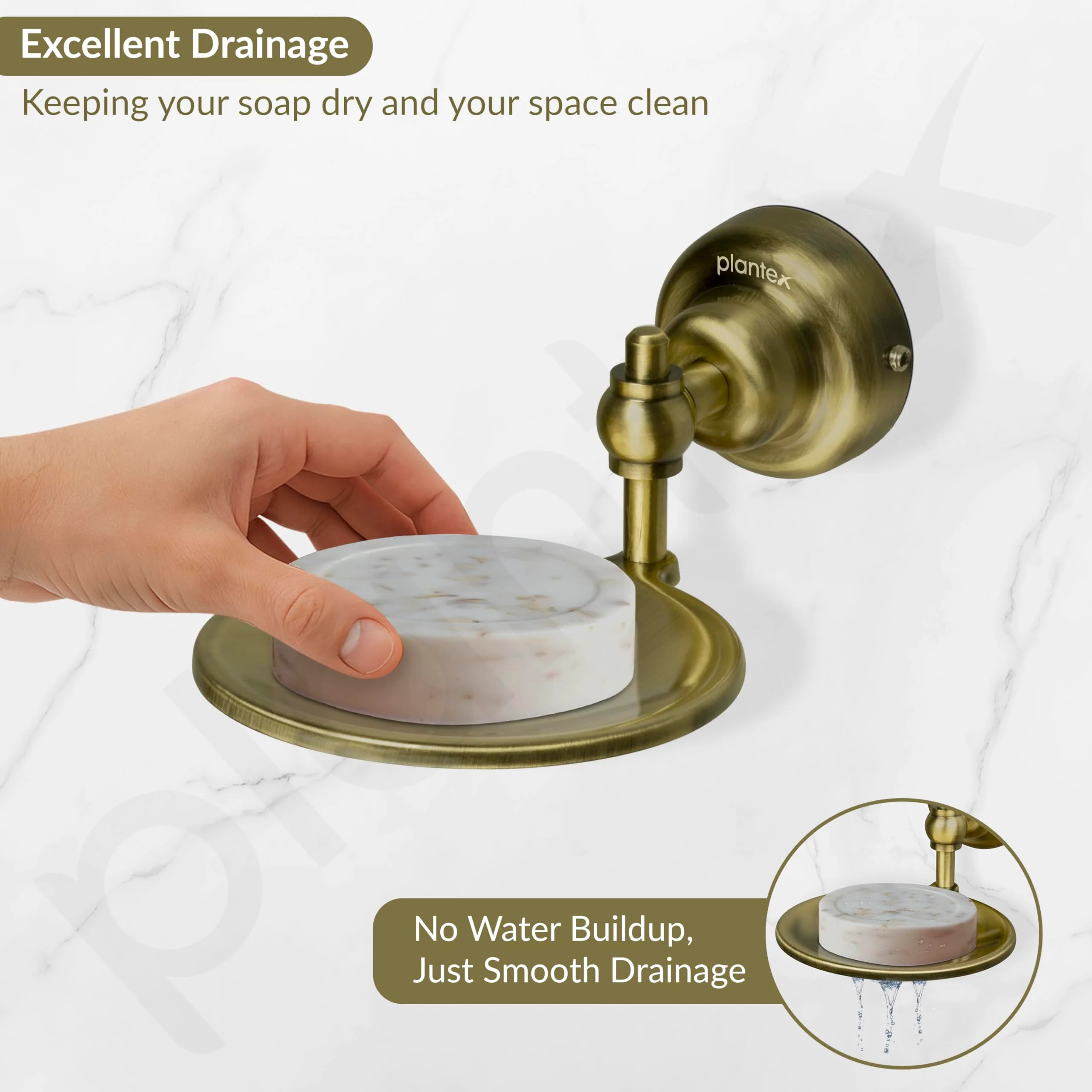 Plantex 304 Grade Stainless Steel Soap Dish/Soap Stand/Bathroom Soap Holder/Bathroom Accessories/Skyllo (Antique) - Image 6