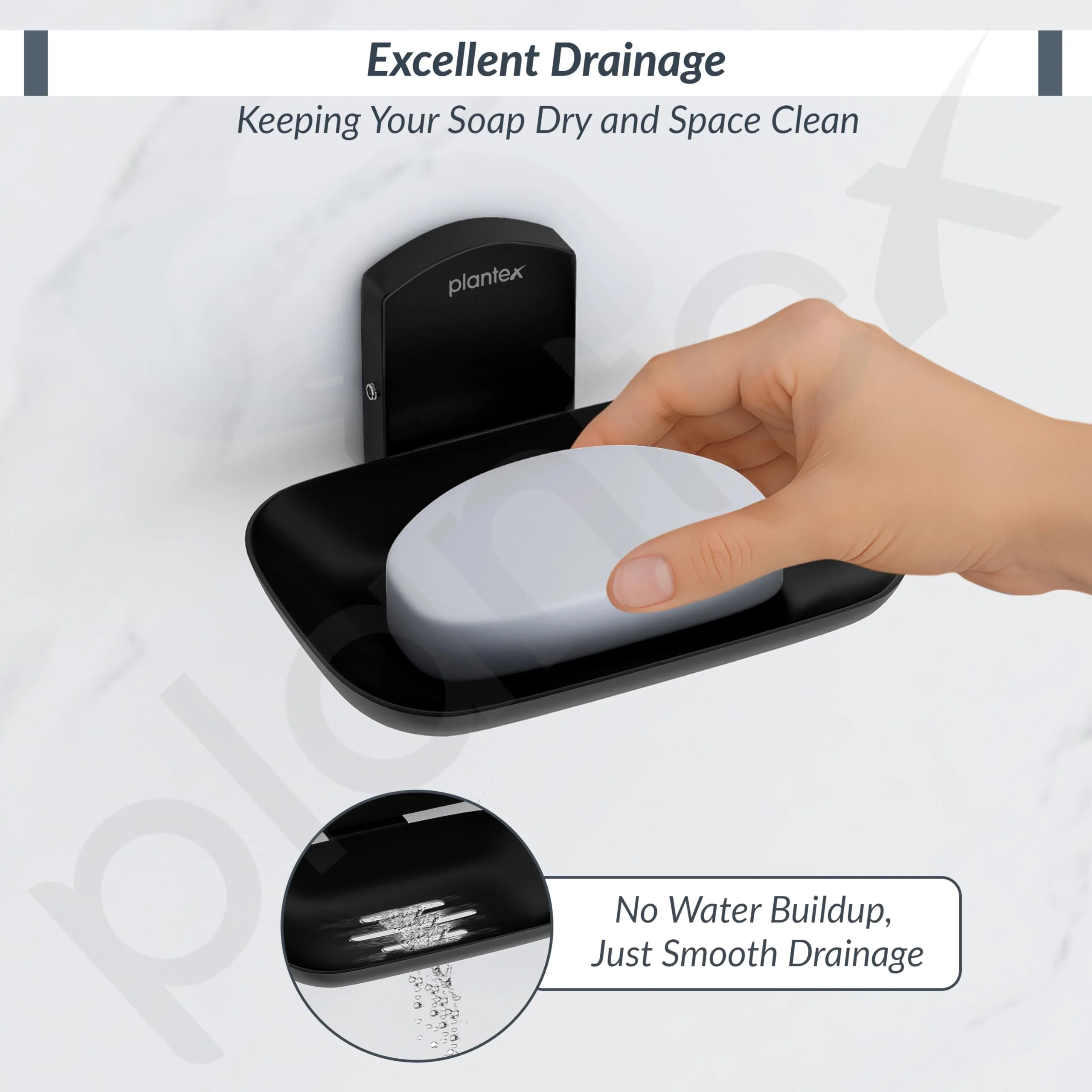 Plantex 304 Grade Stainless Steel Soap Holder for Bathroom/Soap Stands for Bathroom Wall/Bathroom Accessories - Parv (Black) - Image 6