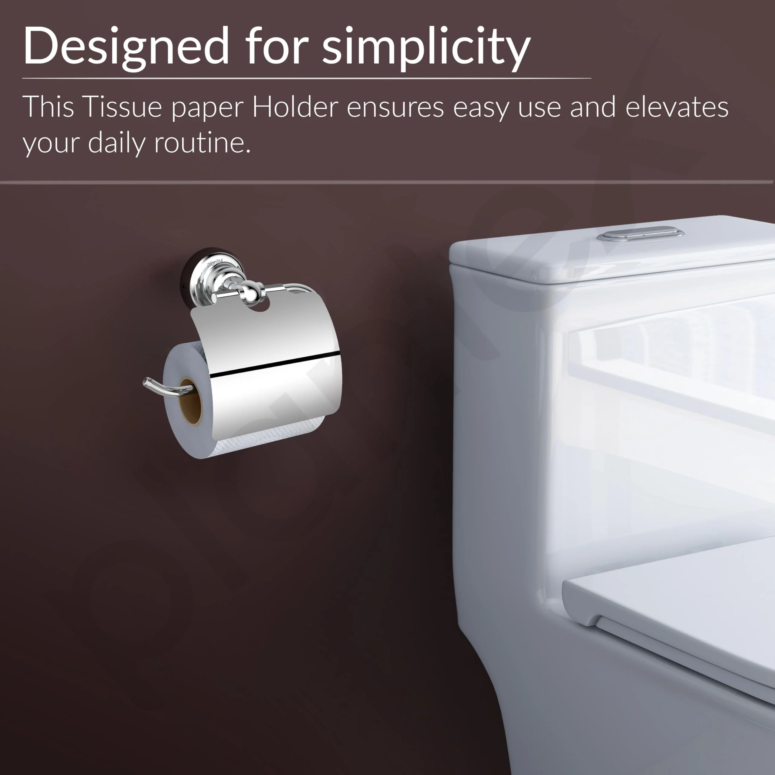 Plantex 304 Grade Stainless Steel Toilet Paper Roll Holder/Tissue Paper Holder/Toilet Paper Holder in Bathroom/Kitchen/Bathroom Accessories Pack of 1, Skyllo (Chrome) - Image 7