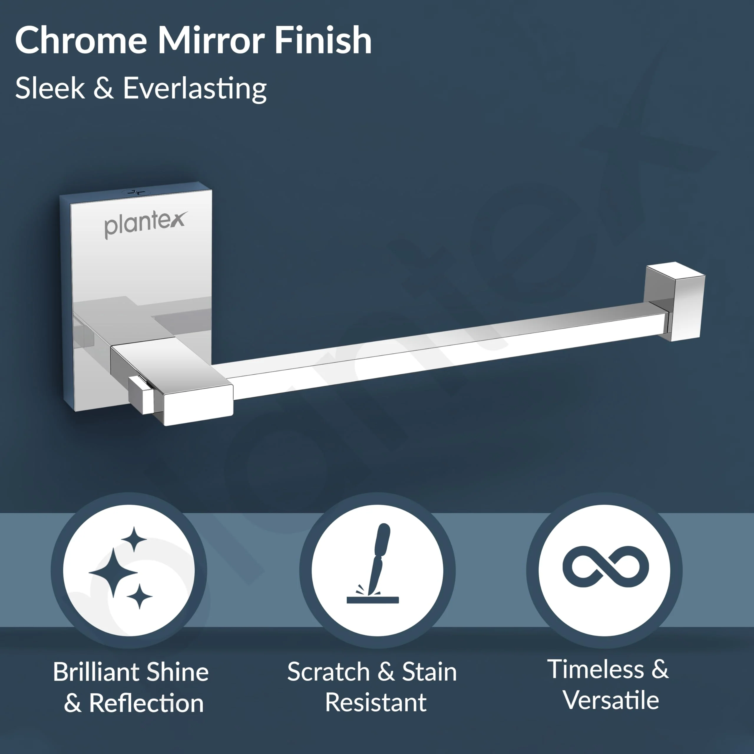 Plantex 304 Grade Stainless Steel Toilet Paper Roll Holder/Toilet Paper Holder/Toilet Roll Holder for Bathroom Accessories - Senso (Chrome) - Image 5