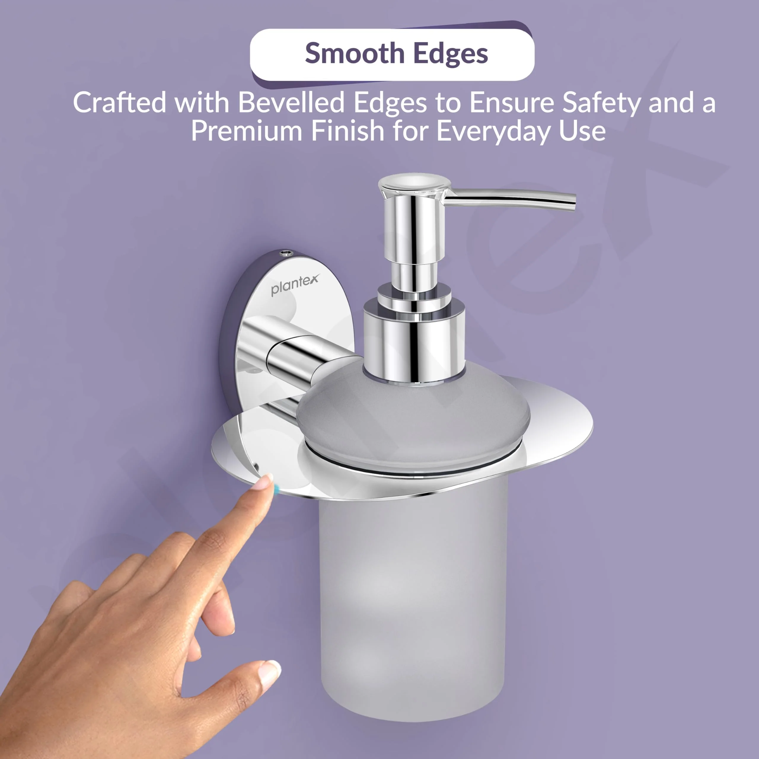 Plantex 304 Grade Stainless Steel Wash Basin Handwash Holder and Dispenser for Liquid Soap/Bathroom Accessories - Olive (Chrome) - Image 7