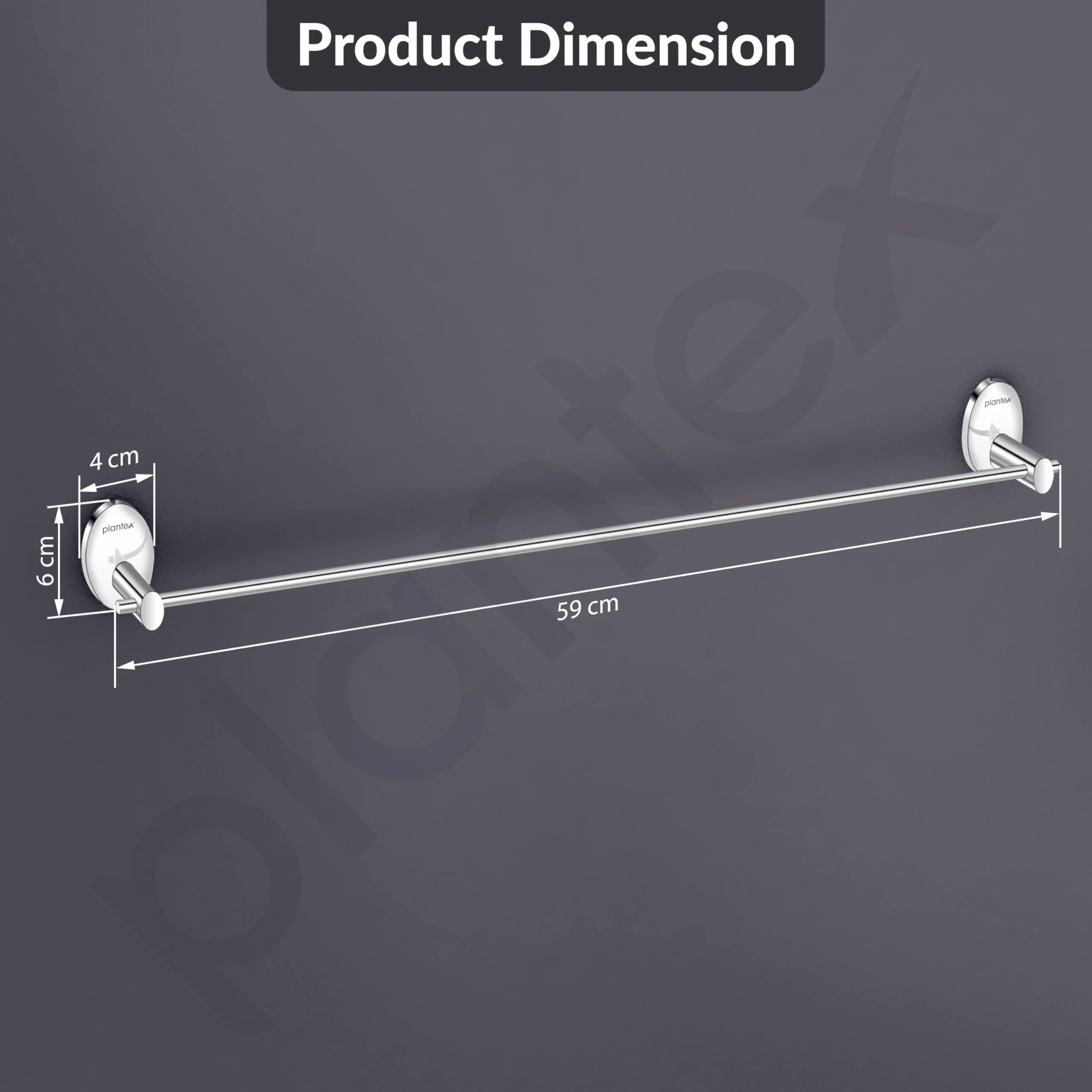 Plantex 304 Stainless Steel Single Towel Rod for Bathroom/Towel Holder in Bathroom/Towel Hanger/Bathroom Accessories - Oreva (Chrome) - Image 5