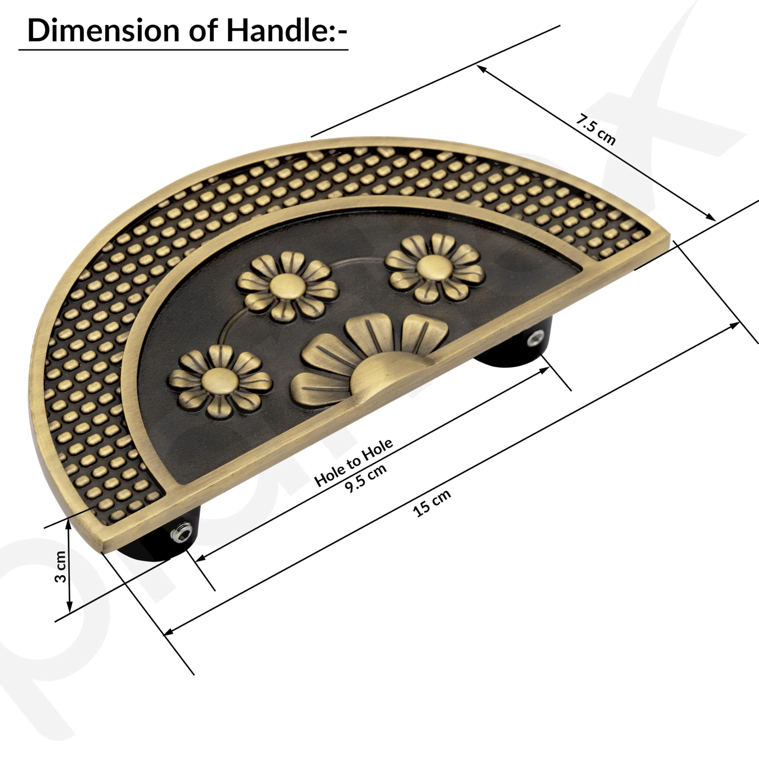 Plantex 6 Inch Main Door Handle/Aluminium Handle for Door/Pull-Push Antique Door Handle (Pack of 1, Brass Antique) - Image 3