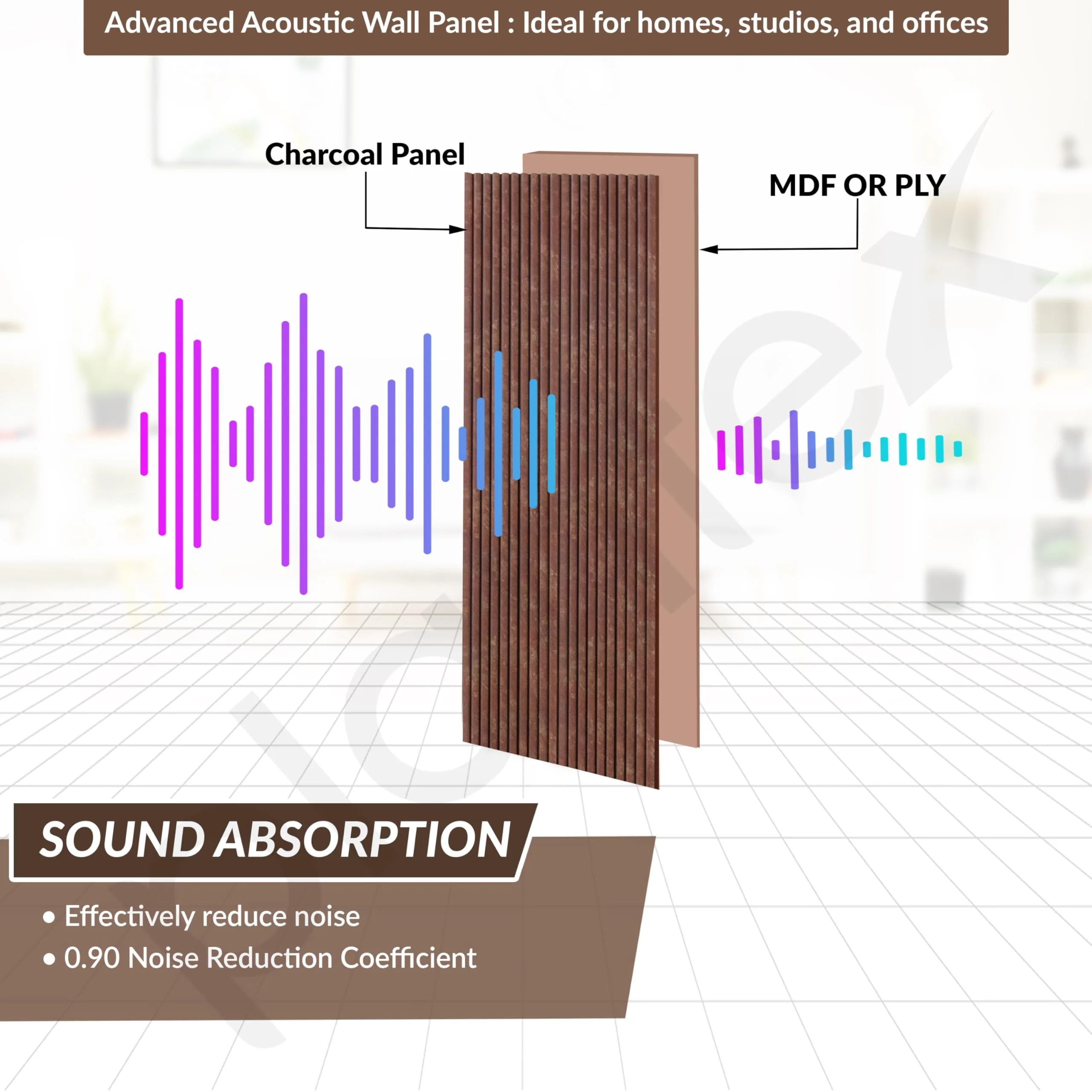 Plantex 8 Feet Wall Panels/Louvers Panel for Wall/Charcoal Panel for Interior Wall Dรฉcor/3D WallPanel - Pack of 3 Covers - 12 Sq. Ft, Size-5 Inch x 8 Feet (Rosewood) - Image 5
