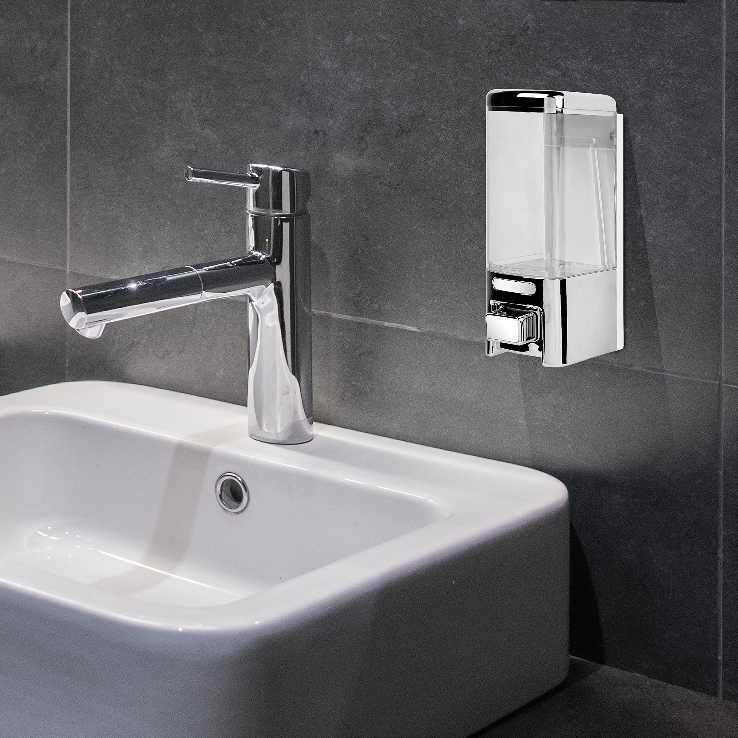 Plantex ABS Plastic Liquid Soap Dispenser/Shampoo Dispenser for Kitchen/Washbasin/Hand Wash Dispenser/Bathroom Accessories - Chrome - Image 7