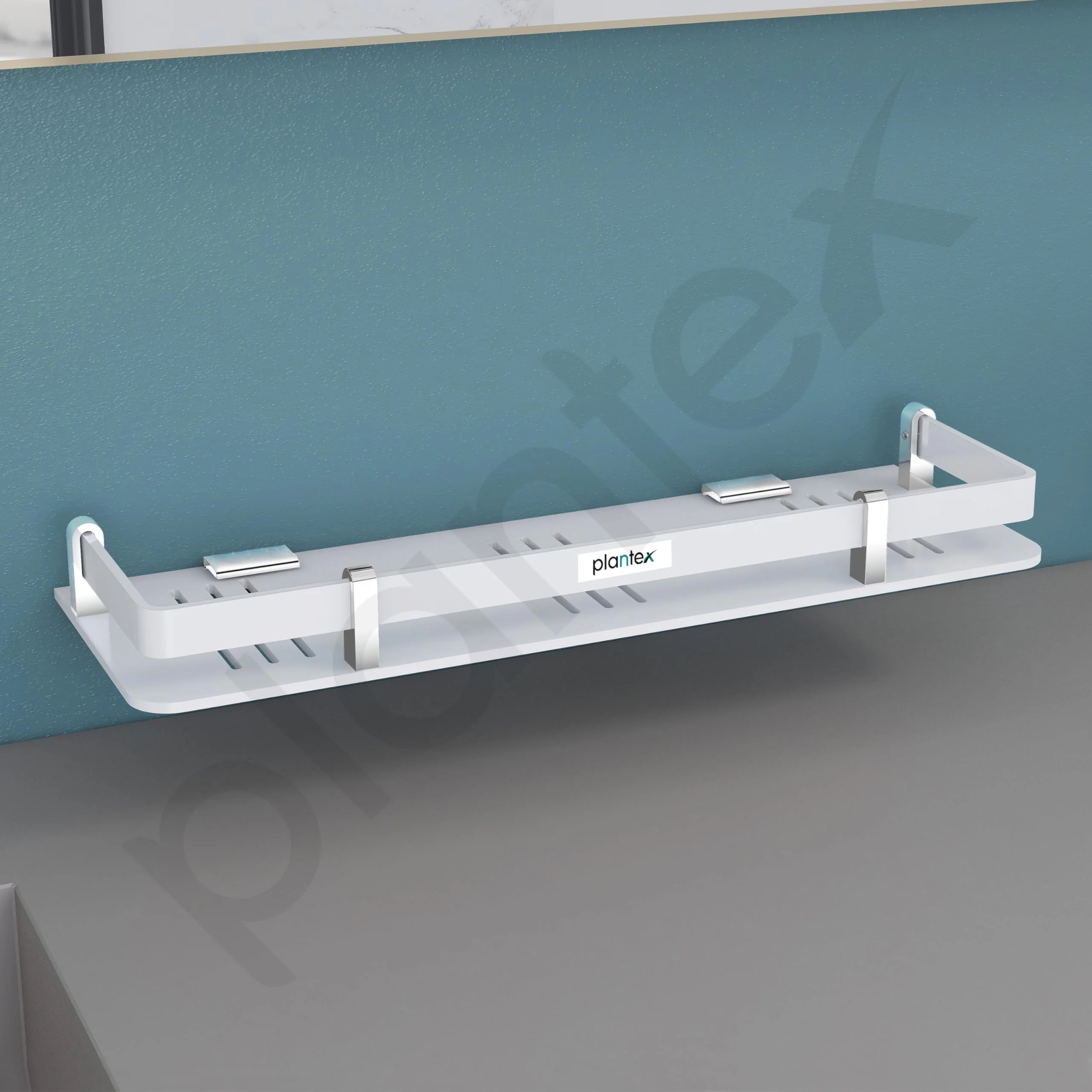 Plantex Acrylic Bathroom Shelf/Shelf for Bathroom Wall/Bathroom Shelf Rack/Kitchen Organiser/Stand (15x5 Inches-White) - Image 7