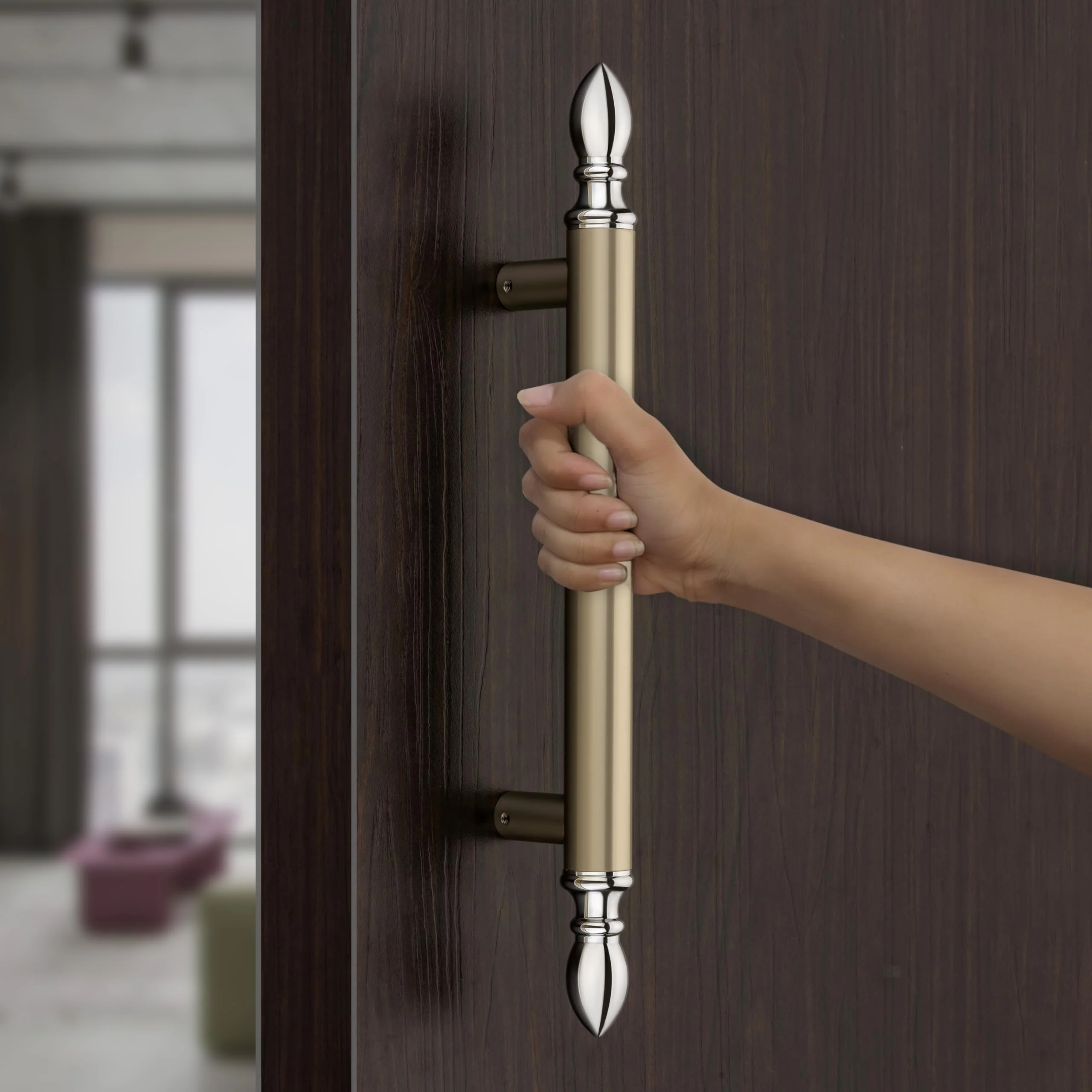 Plantex Altros Main Door Handle/14 Inch Door Handle for Main Door/Pull Push Handle for Home/Hotel/Office – Pack of 1 (106,White Satin and Chrome Finish) - 3 Years Warranty - Image 7
