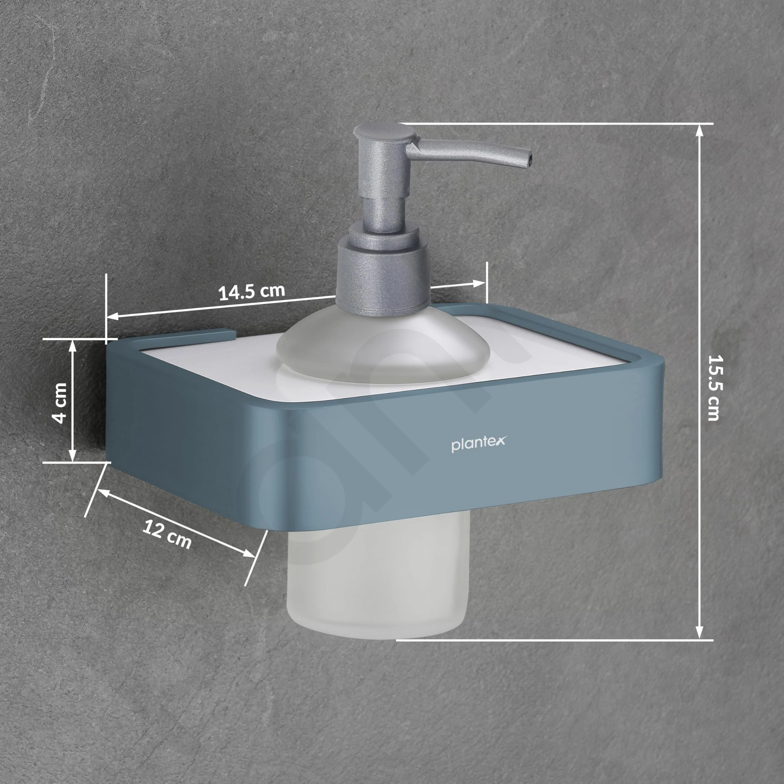 Plantex Aluminium and Acrylic Shampoo Dispenser/Liquid Soap Dispenser for Bathroom/Handwash Dispenser/Bathroom Accessories - (Grey and Milky White) - Image 3