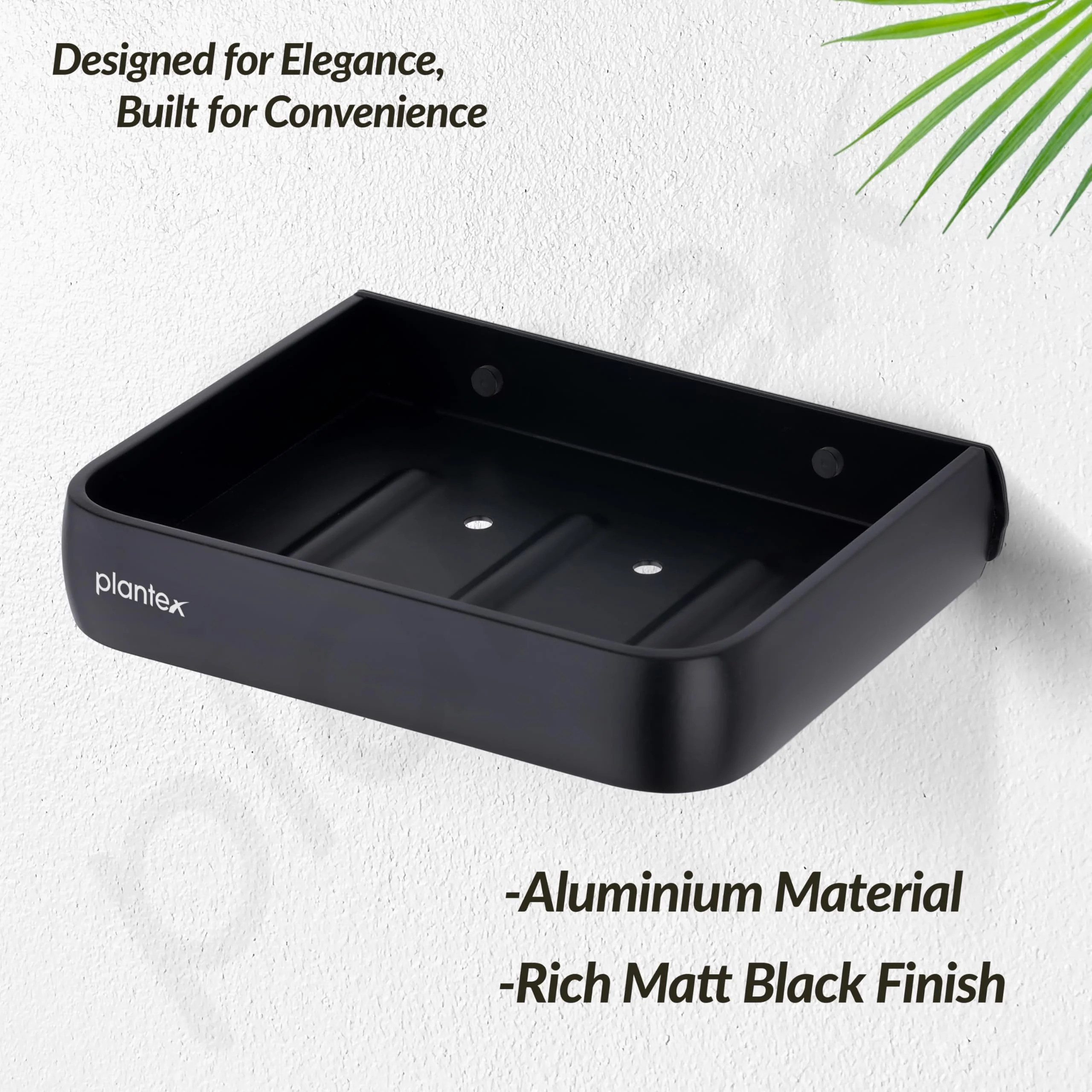 Plantex Aluminium Soap Holder for Bathroom/Soap Case/Soap Stand/Bathroom Accessories - Pack of 1 (1504, Black) - Image 5