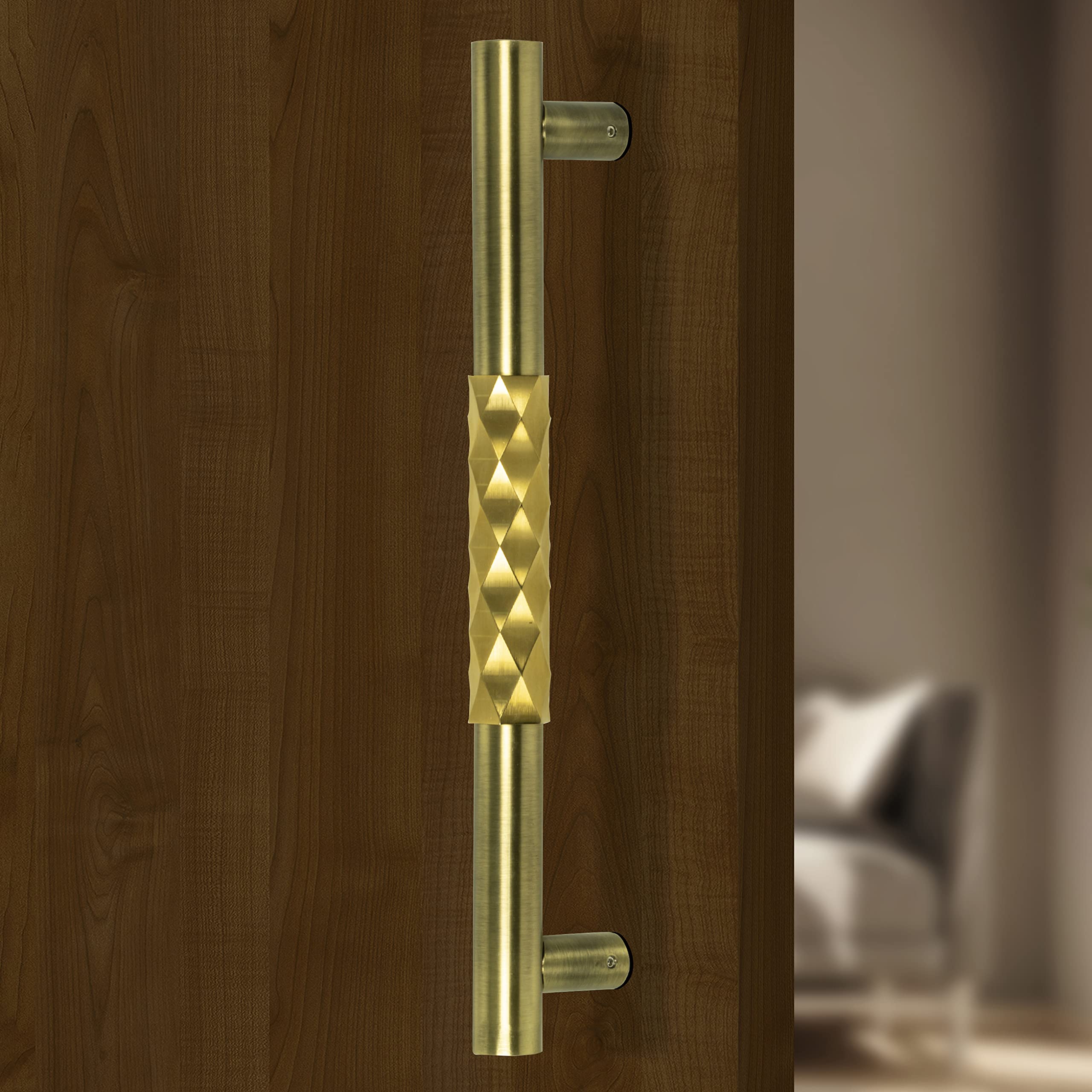 Plantex Aura Main Door Handle/Door Handle For Main Door/14 Inch Push Pull Handle For Home/Office/Hotel (Pack Of 1, Brass Antique&Pvd Gold Finish) - Image 6