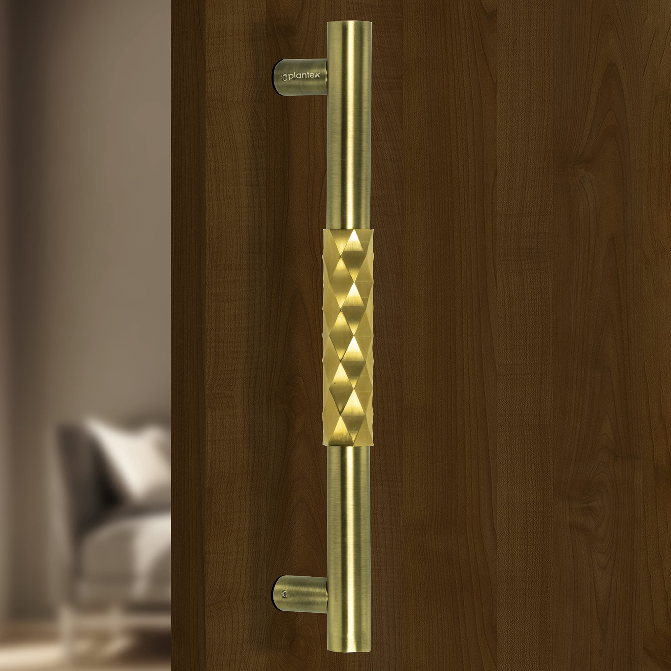 Plantex Aura Main Door Handle/Door Handle For Main Door/14 Inch Push Pull Handle For Home/Office/Hotel (Pack Of 1, Brass Antique&Pvd Gold Finish) - Image 7
