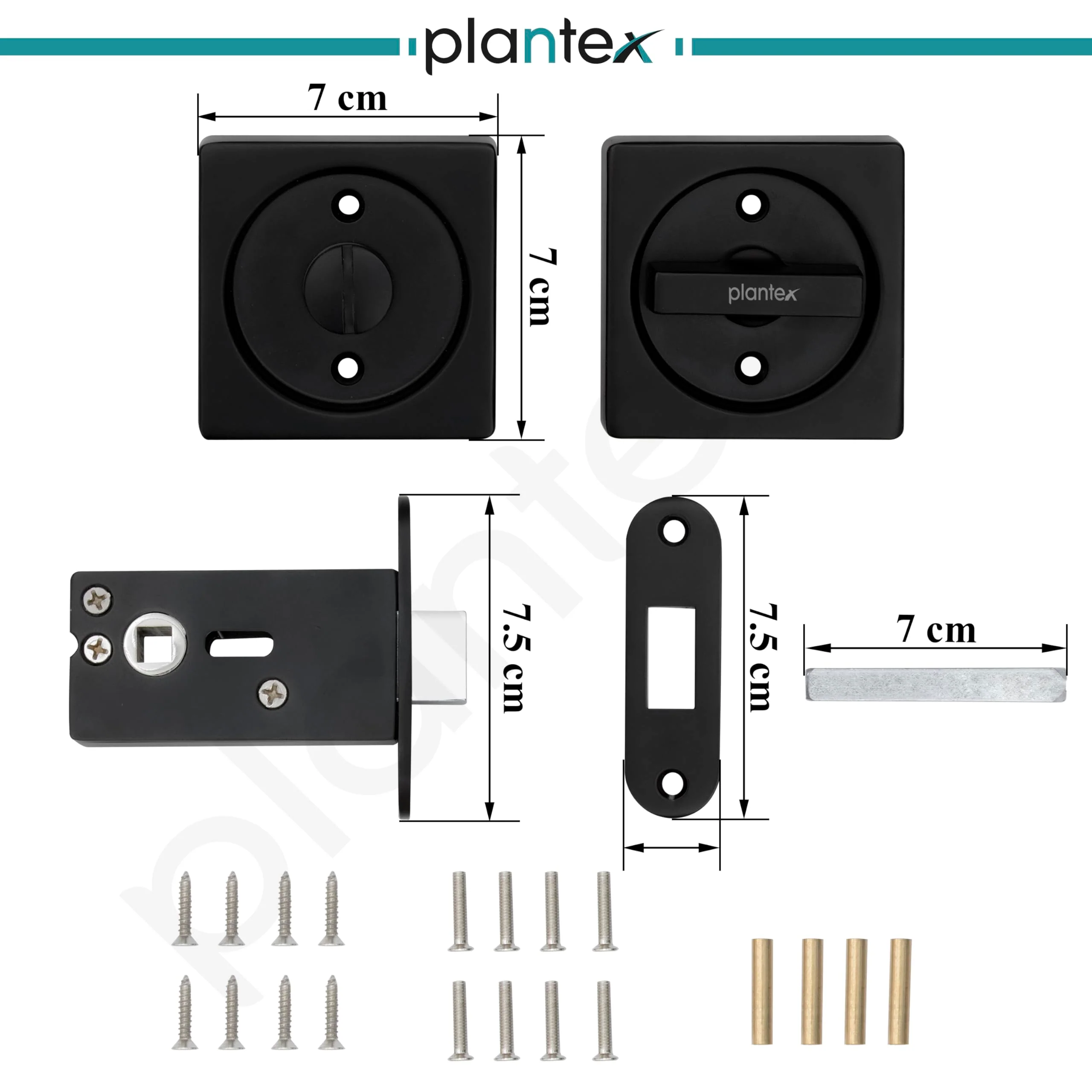 Plantex Baby Latch for Bathroom/Door Latch Lock/Bathroom Latch for Door/Chitkani for Bedroom/Office/Door Latches for Home - (DTM-620, Black) - Image 3