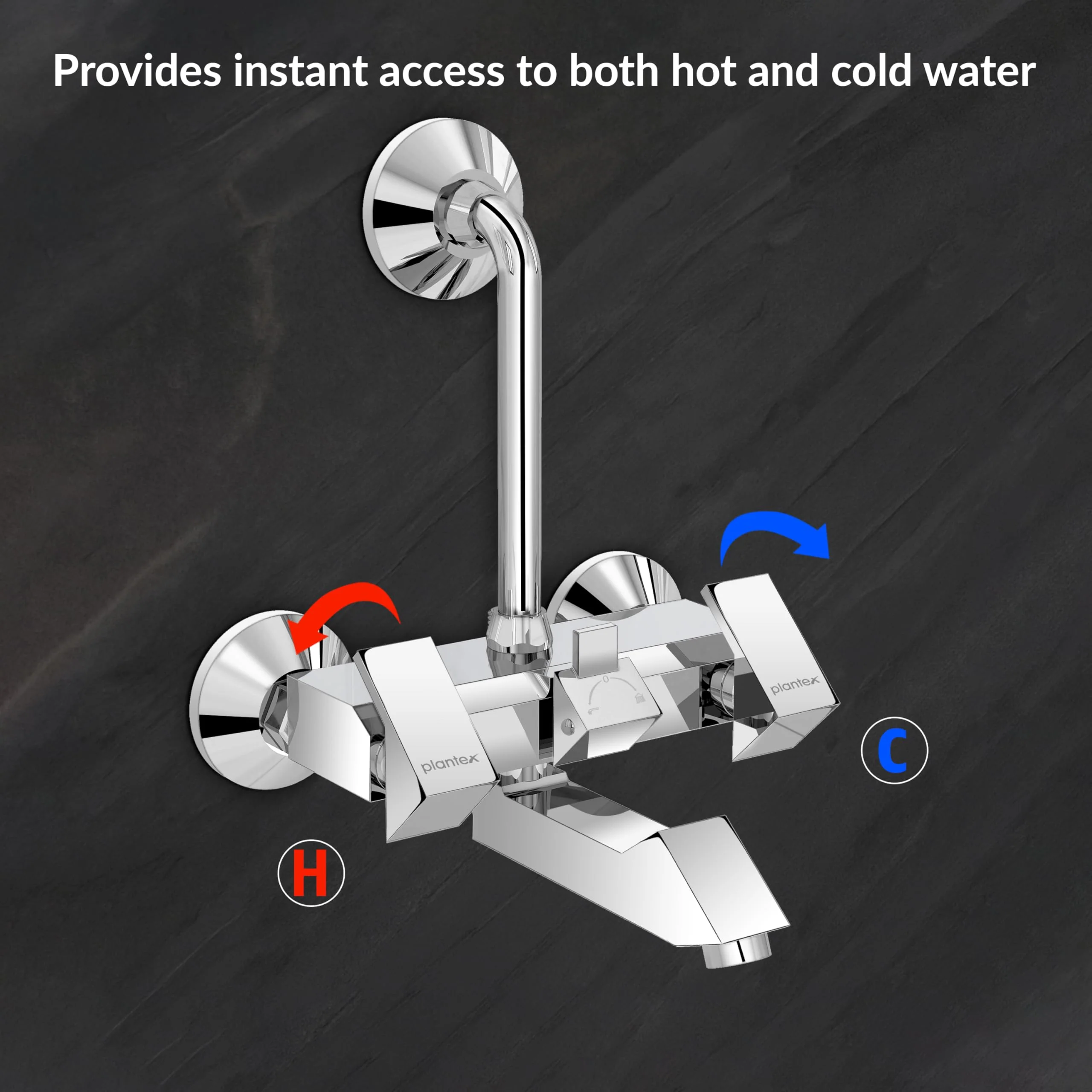 Plantex Brass Wall Mixer for Bathroom with L-Bend Connector for Overhead Shower/Mixer Tap/Wall Mixer for Bathroom 2 in 1 with 7-Year Manufacturer's Warranty- (Pri-318-Chrome) - Image 7