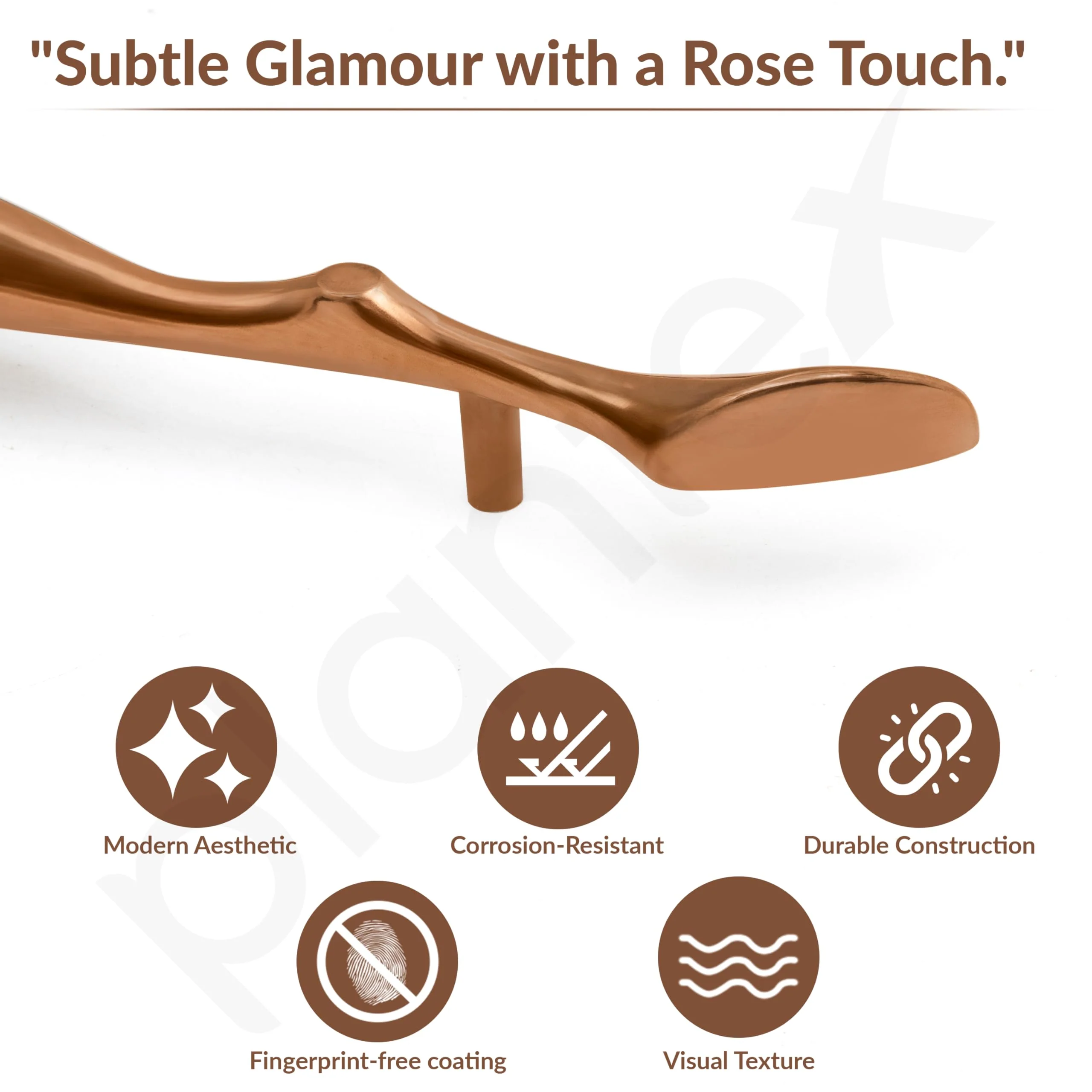 Plantex Cabinet Handle/96mm Handle for Cabinet/Wardrobe Handle/Door Pull-Push Handle for Home/Office - Pack of 1 (Rose Gold) - Image 2
