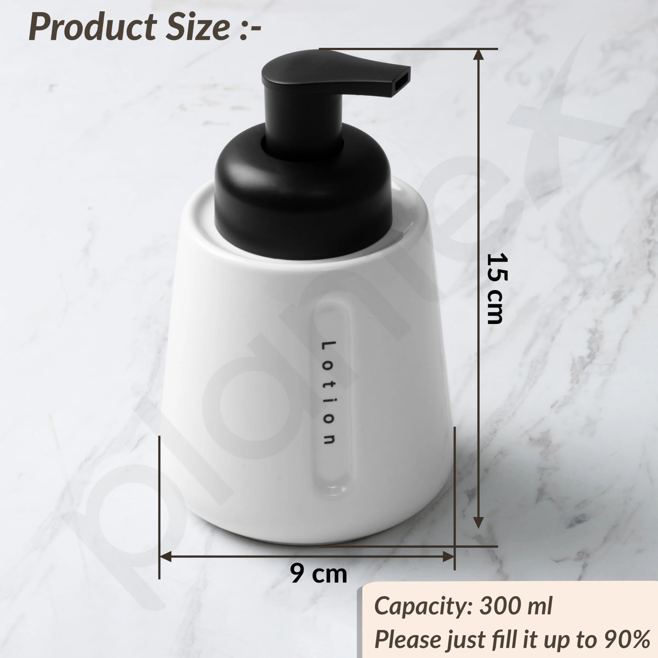 Plantex Ceramic Soap Dispenser for Washbasin/Hand Soap Dispenser/Soap Dispenser for Kitchen/Bathroom Accessories - Pack of 1 - Image 4