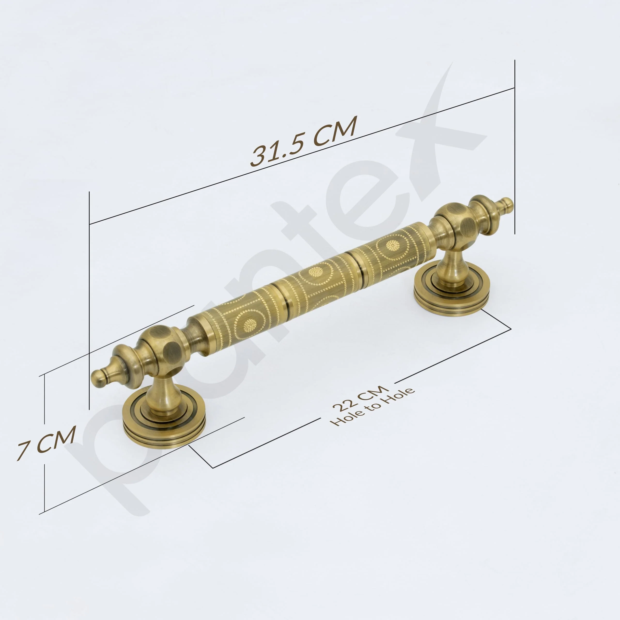 Plantex Door Handle for Main Door/Pure Brass Door Handle/12 inch Pull-Push Handle for Home/Office/Hotel - Pack of 1 (Brass Antique) - 3 Years Warranty - Image 3