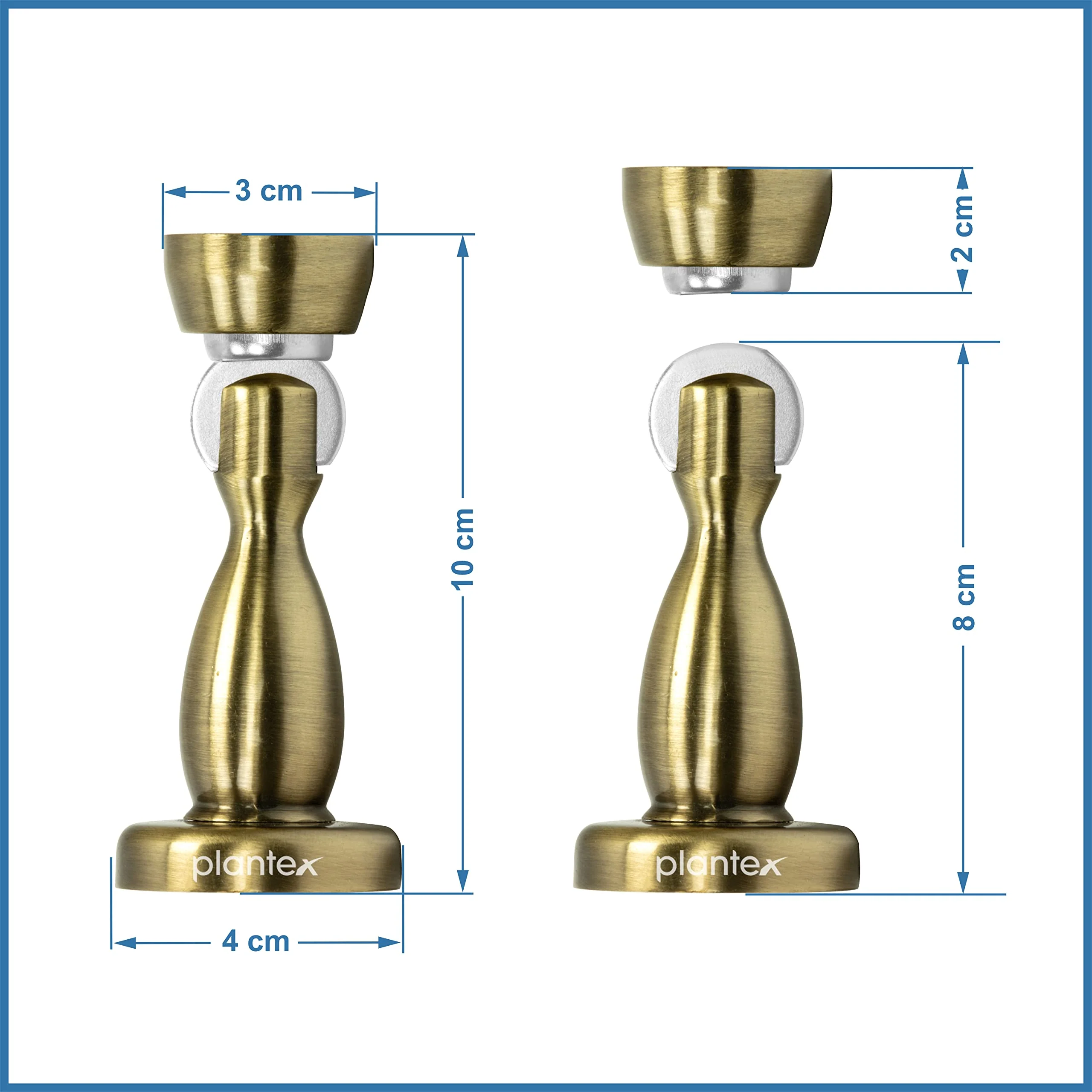 Plantex Door Stopper Magnetic/Gate Stopper for Main Door/360 Degree Magnet Door Catcher/Door Stopper for Home - (4 Inch,Brass Antique) - Image 3