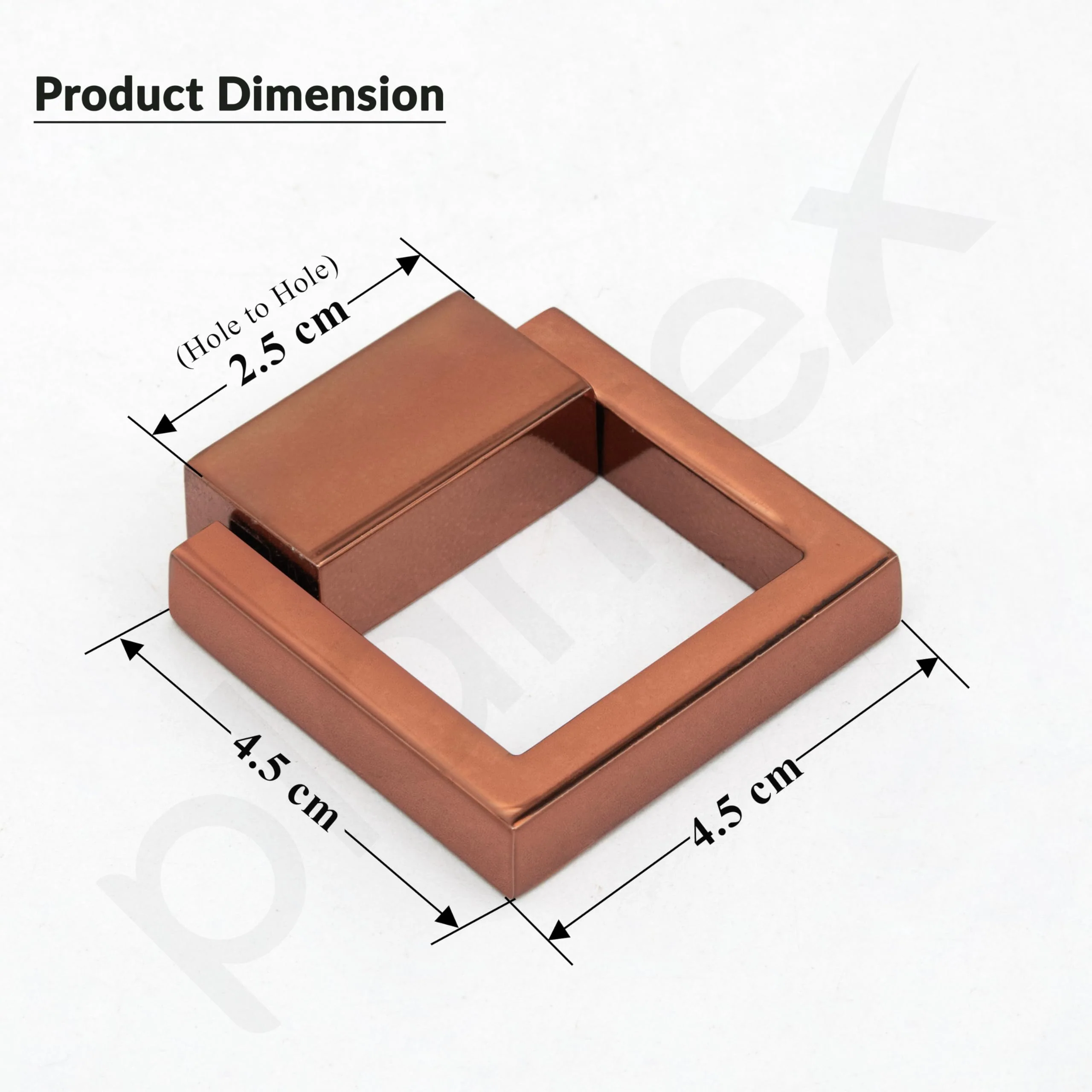 Plantex Drawer Kadi/2 Inch Chest Handle for Drawer/Square Cabinet Kadi/Pull-Push Small Kadi for Home/Office Drawer - Pack of 1 (SH-358, Rose Gold) - Image 2