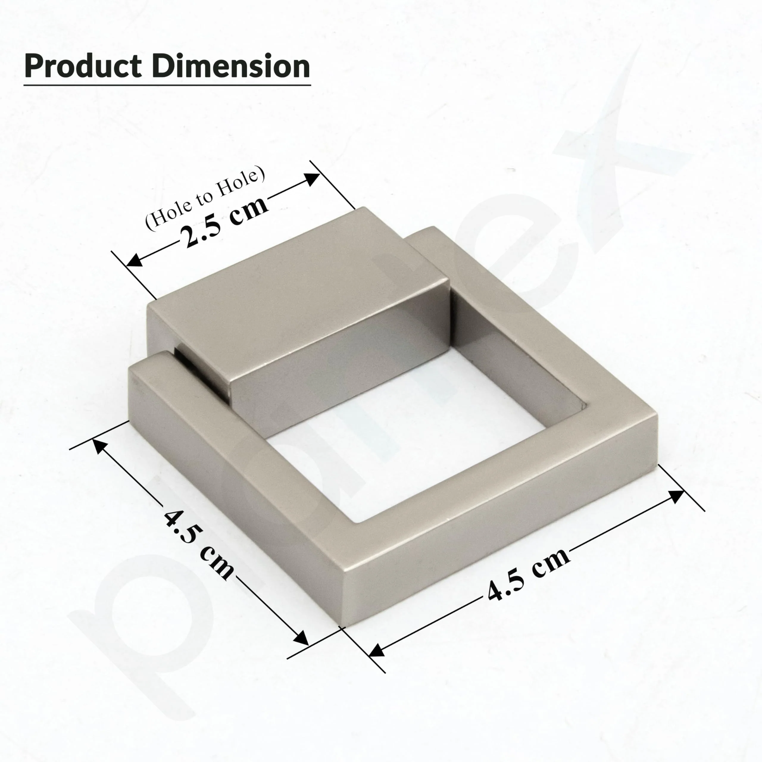 Plantex Drawer Kadi/2 Inch Chest Handle for Drawer/Square Cabinet Kadi/Pull-Push Small Kadi for Home/Office Drawer - Pack of 1 (SH-358, Satin White) - Image 2