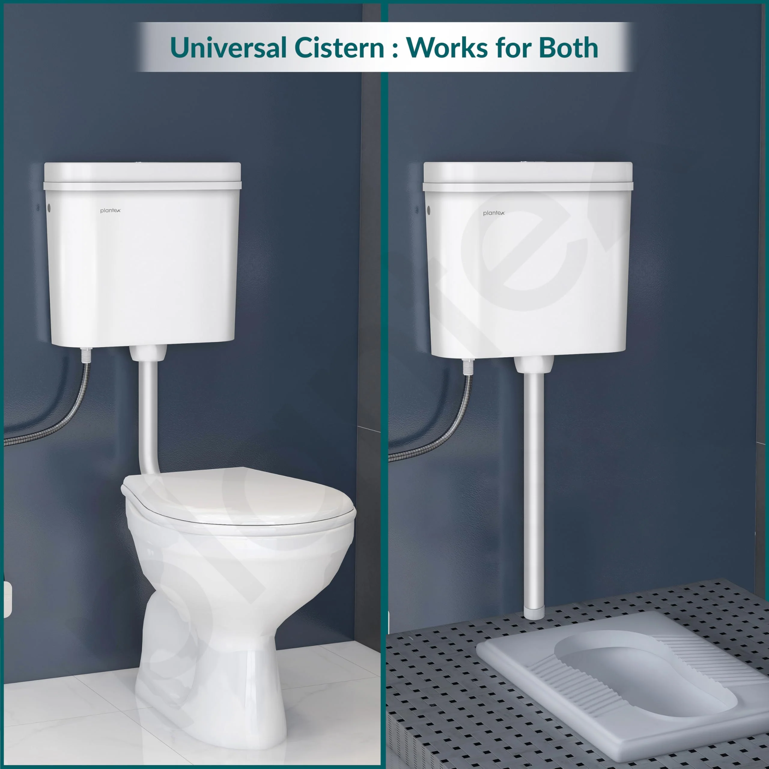 Plantex Flush Tank for Toilet with 10 Ltr Water Capacity/Dual Flushing Cistern for Bathroom/Polypropylene Toilet Flush Tank - Pack of 1 (Classic, White) - Image 7