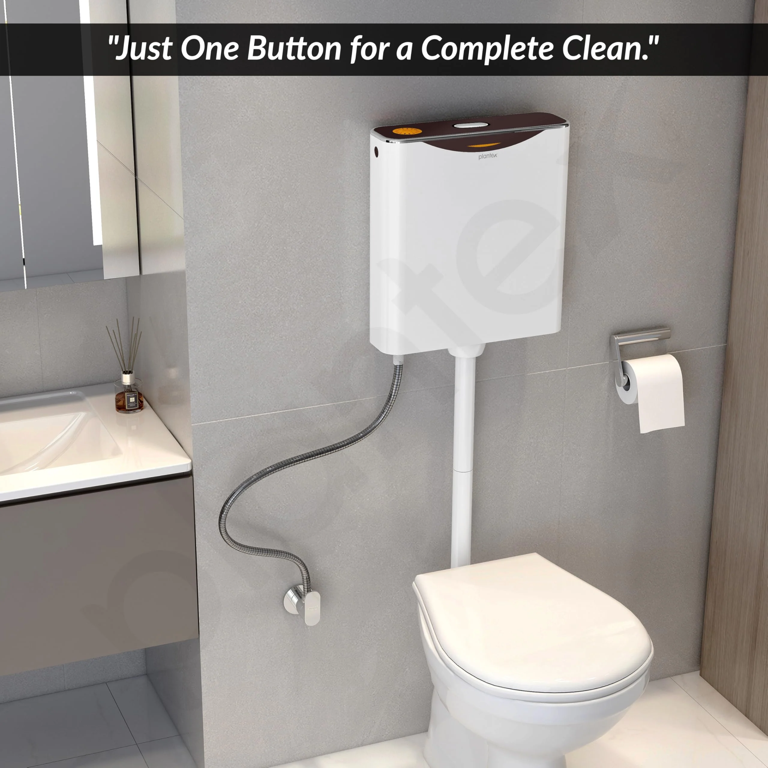 Plantex Flush Tank for Toilet with 10 Ltr Water Capacity/Single Flushing Cistern for Bathroom/Polypropylene Toilet Flush Tank - Pack of 1 (Boss, Brown & White) - Image 7