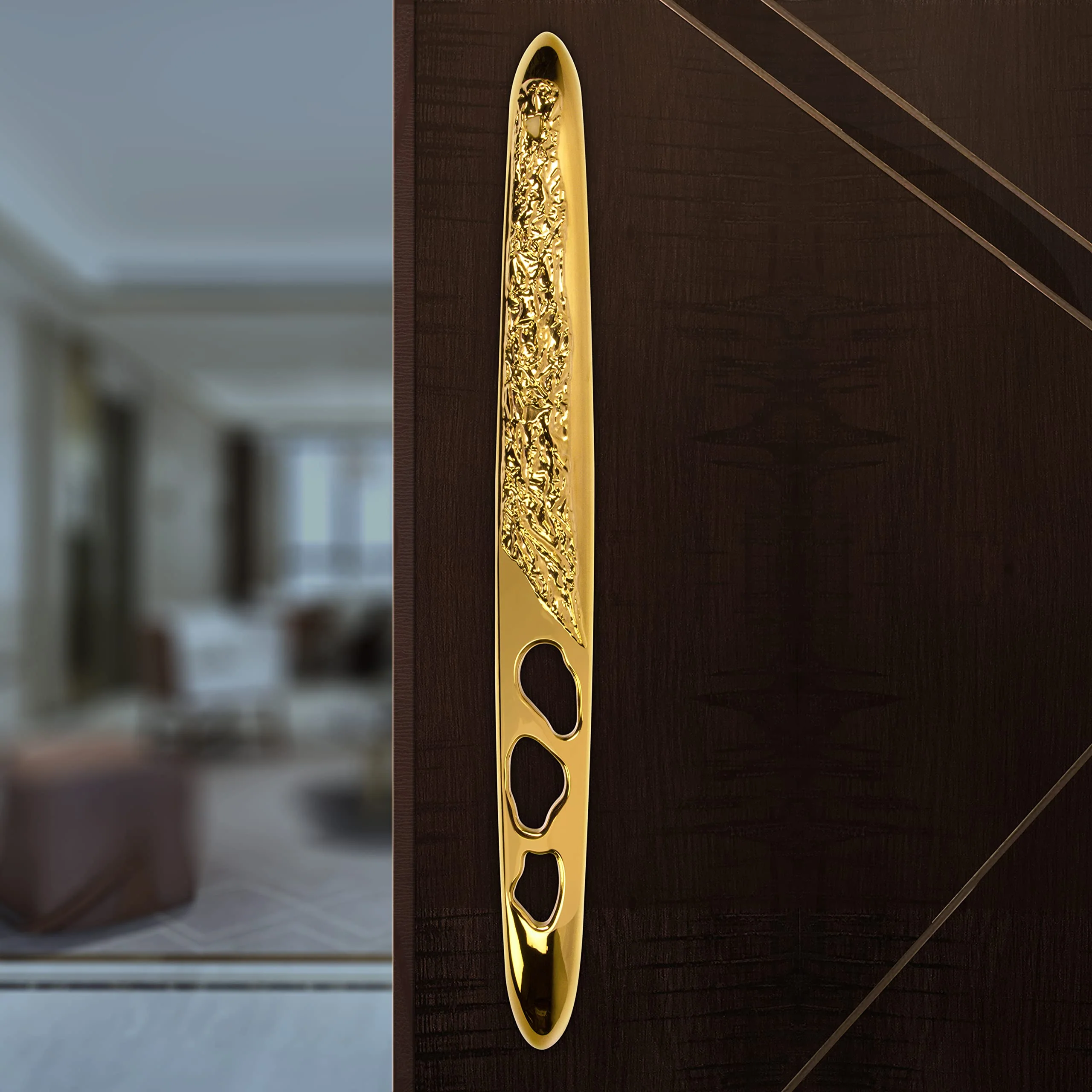 Plantex Heavy Duty Door Handle/13-inches Main Door Handle/Pull Push Door Handle/Door & Home Decor - Pack of 1 (311-PVD Gold Finish) - 3 Years Warranty - Image 2