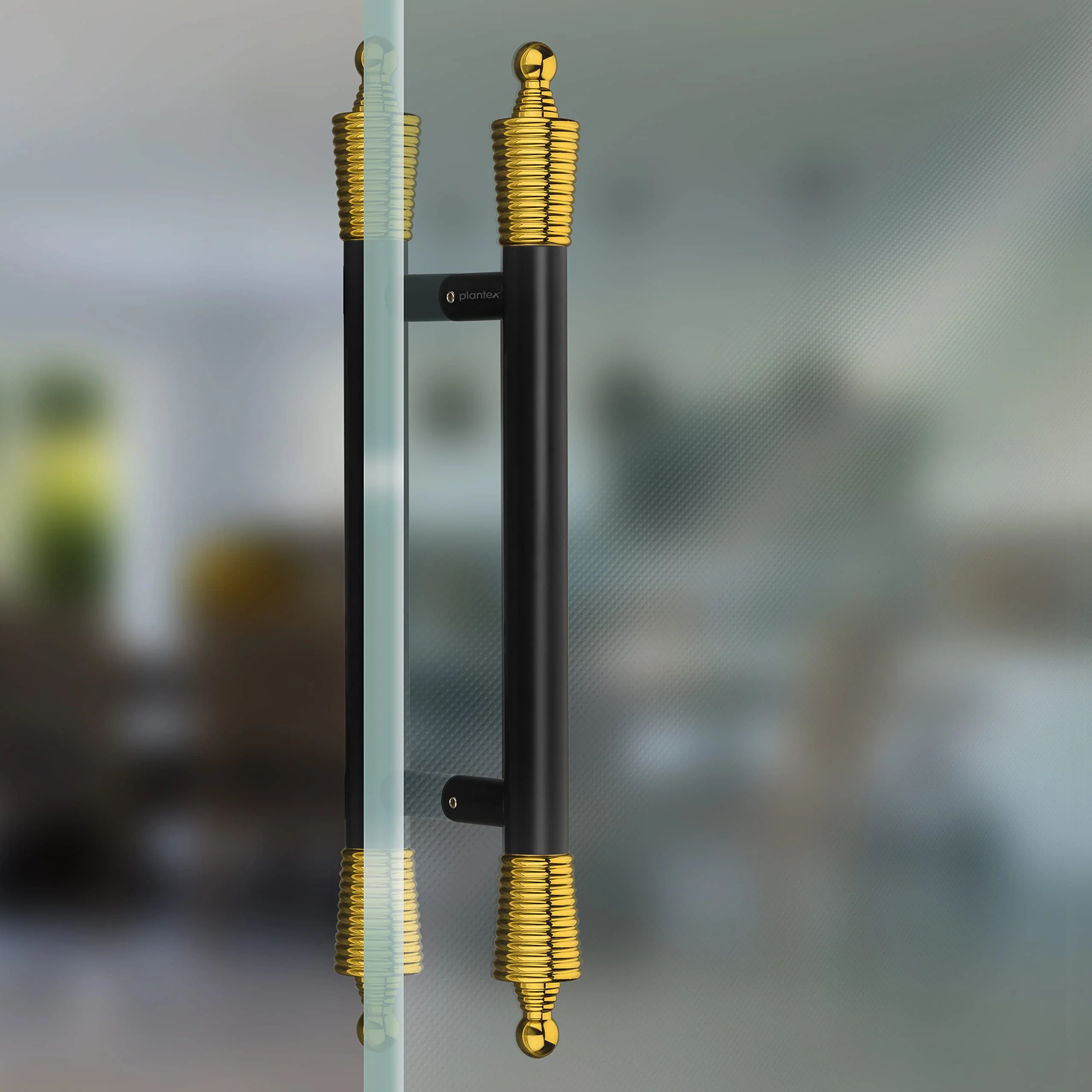 Plantex Heavy Duty Door Handle for Main Door/14-inches Main Door Handle/Pull Push Door Handle for Wooden & Glass Door - Pack of 1 (Black and Gold) - 3 Years Warranty - Image 6