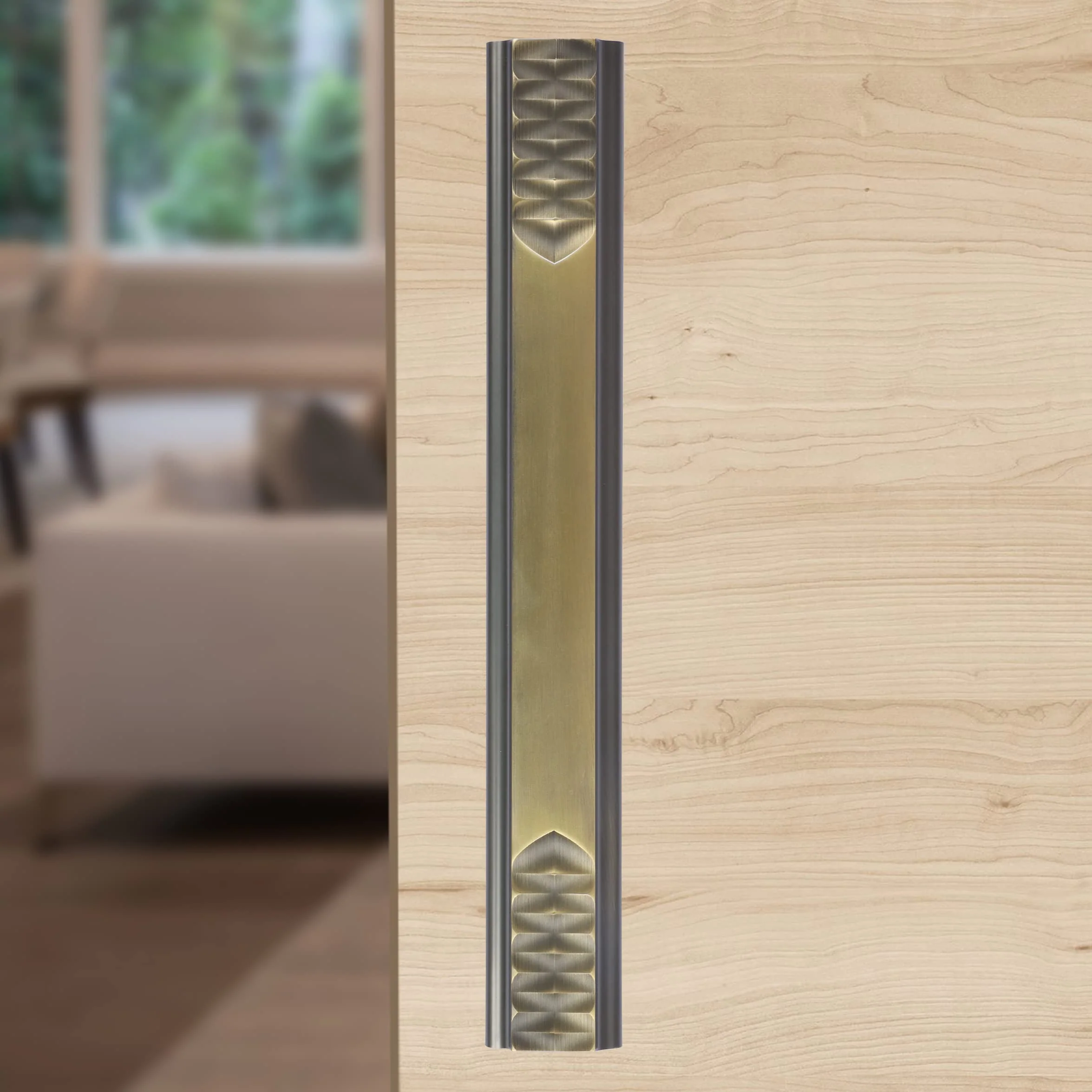 Plantex Heavy Duty Door Handle/Main Door Handle 14-inches/Pull Push Handle for Main Door/Glass Door- Pack of 1 (237-Brass Antique Finish) - 3 Years Warranty - Image 6