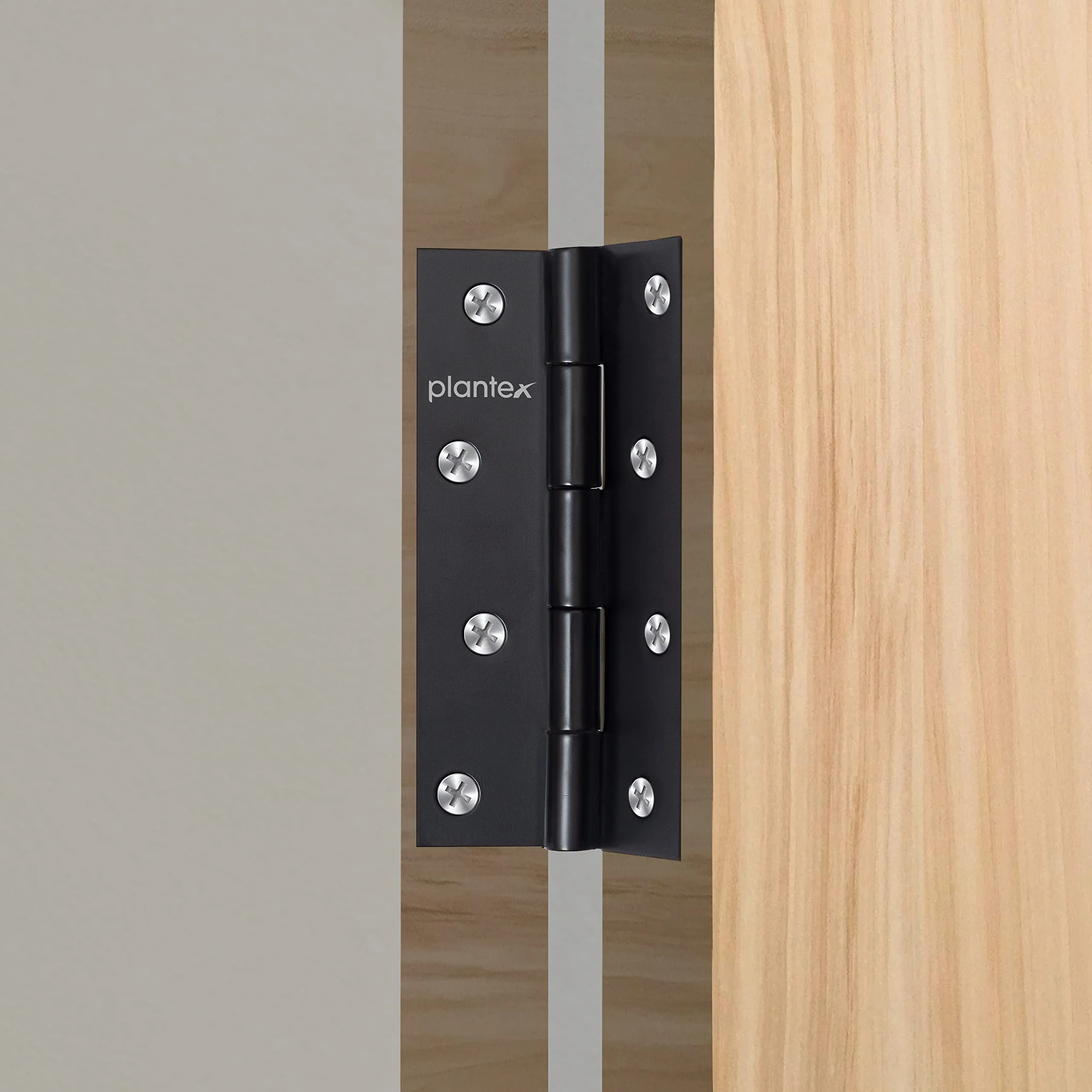 Plantex Heavy Duty Door Hinges 5 inch x 12 Gauge/2.5 mm Thickness Home/Office/Hotel for Main Door/Bedroom/Kitchen/Bathroom/Kabza - Pack of 12 (Black) - Image 2