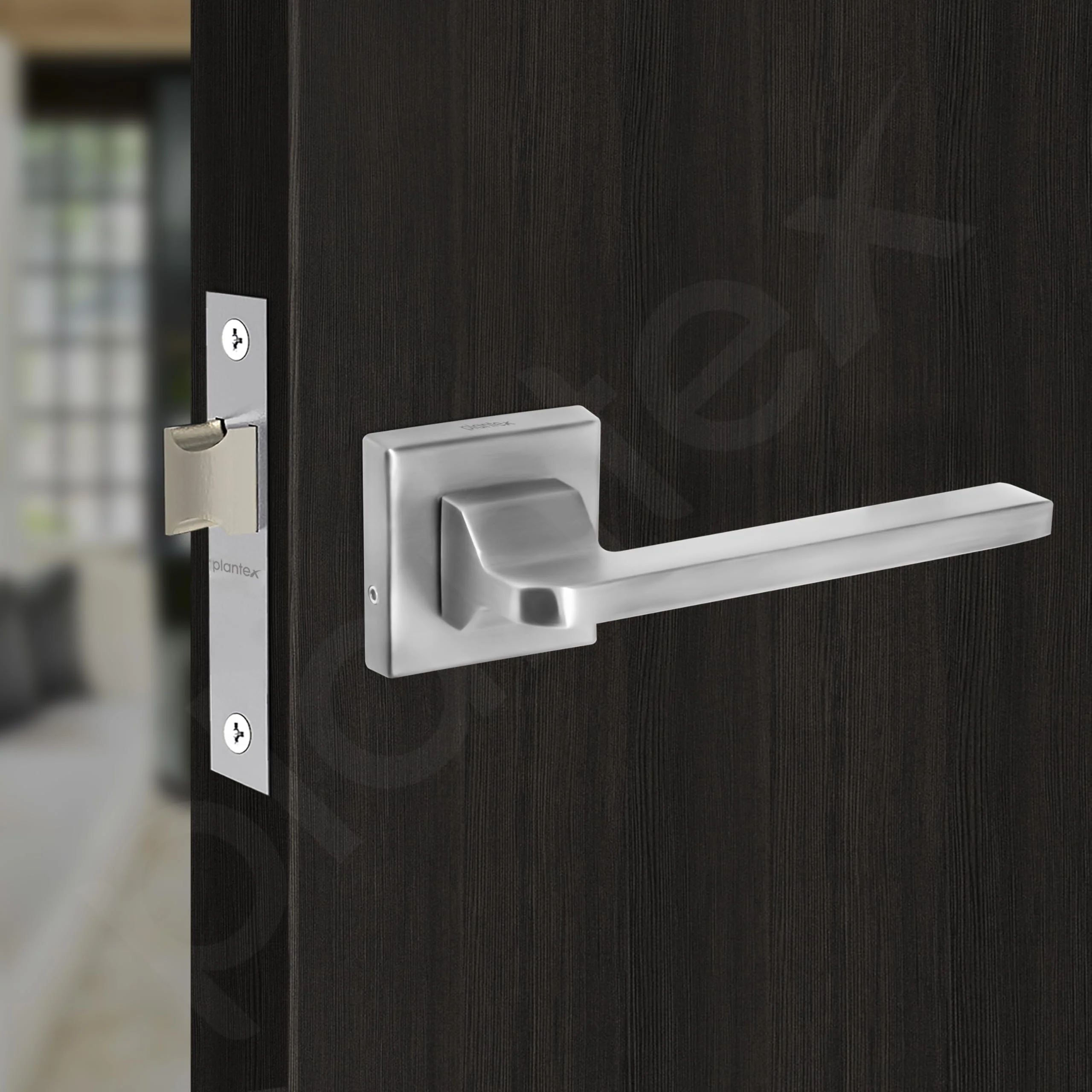 Plantex Heavy Duty Door Lock – Bathroom Door Lock/Mortise Keyless Handle Set for Home/Bathroom/Store Room/Balcony/Office with Baby Latch (605 - Satin) - Image 6