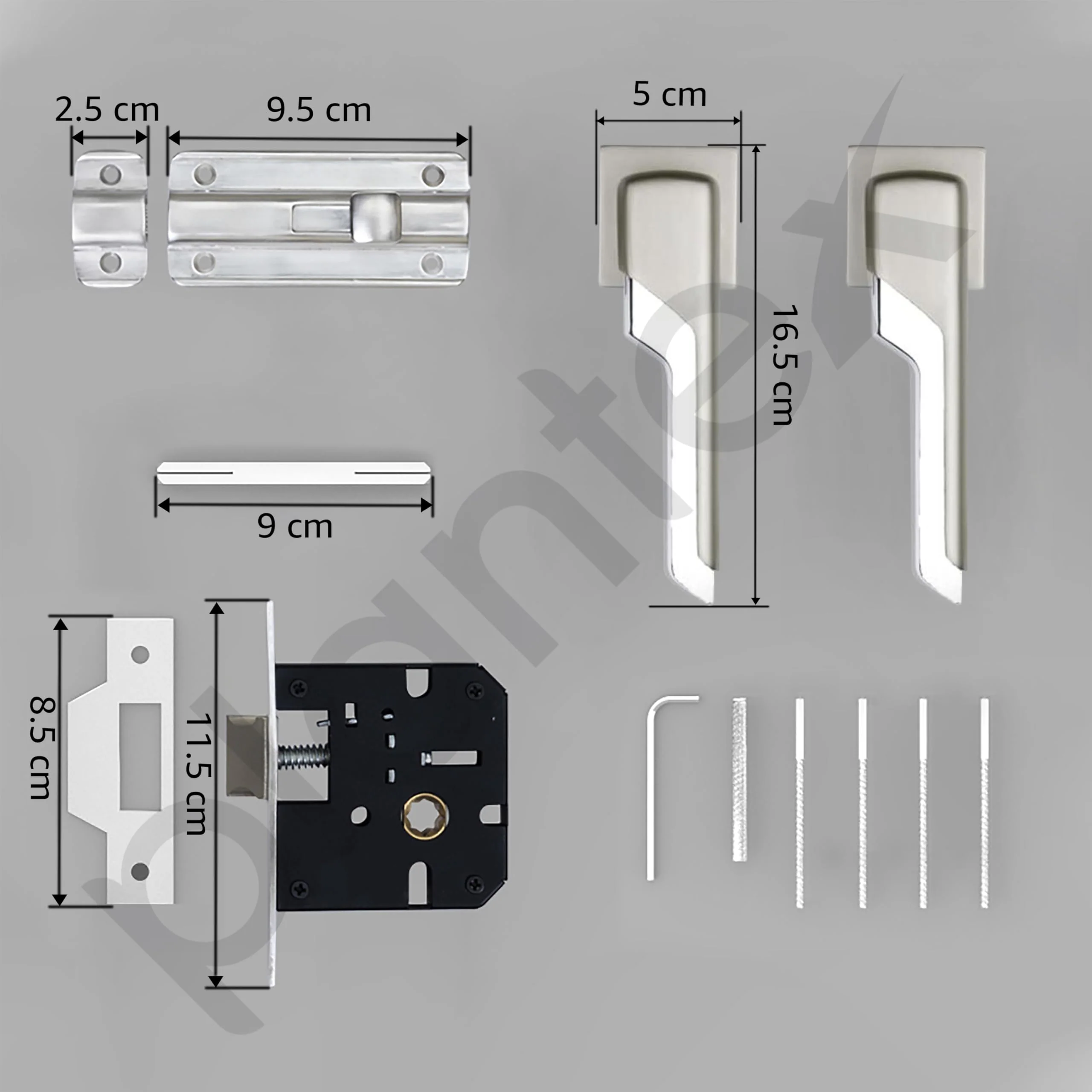Plantex Heavy Duty Door Lock – Bathroom Door Lock/Mortise Keyless Handle Set for Home/Bathroom/Store Room/Balcony/Office with Baby Latch (7093 – Satin White & Chrome Finish) - Image 3