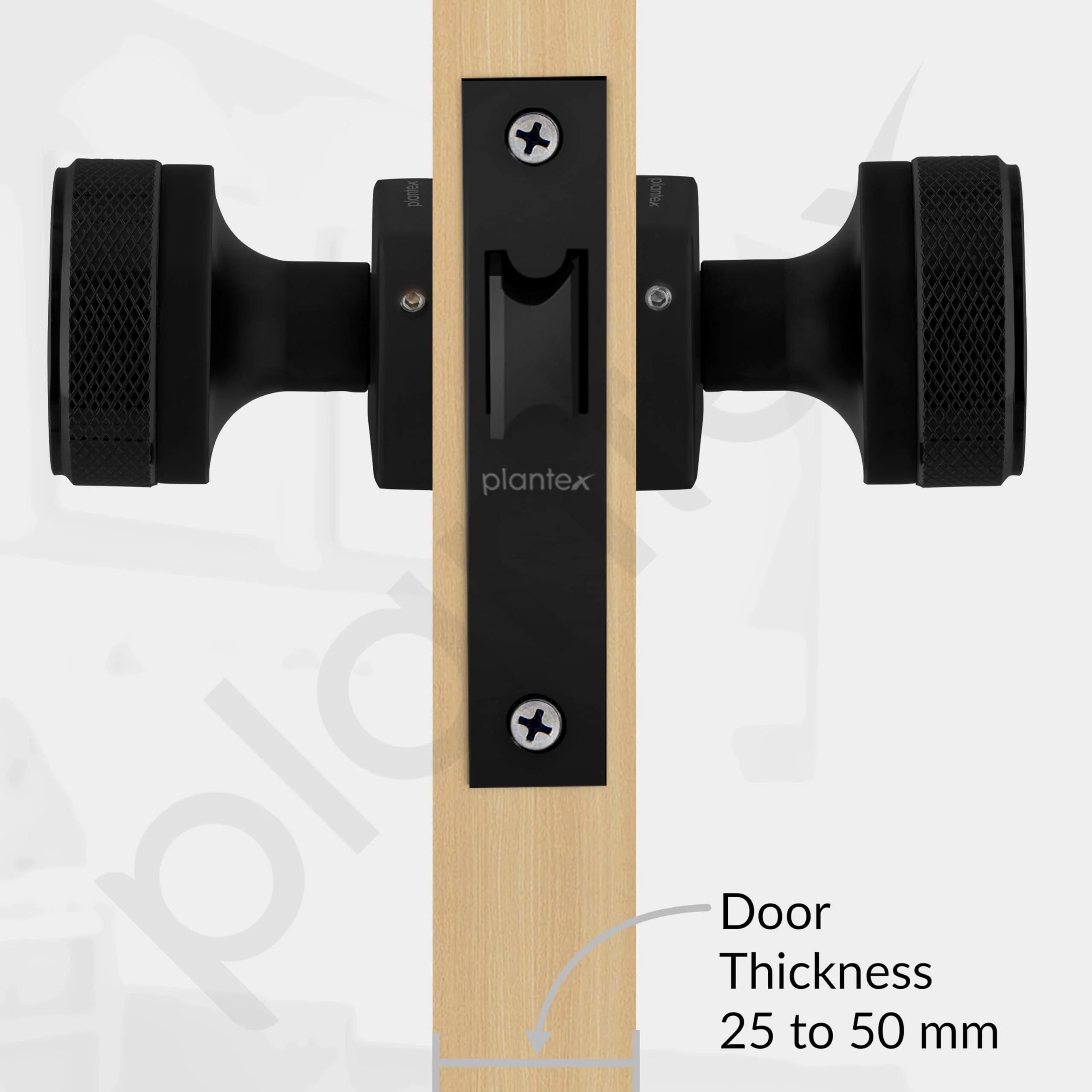 Plantex Heavy Duty Door Lock โ Bathroom Door Lock/Mortise Keyless Knob Handle Set for Home/Bathroom/Store Room/Balcony/Office with Baby Latch (604 - Black) - Image 5