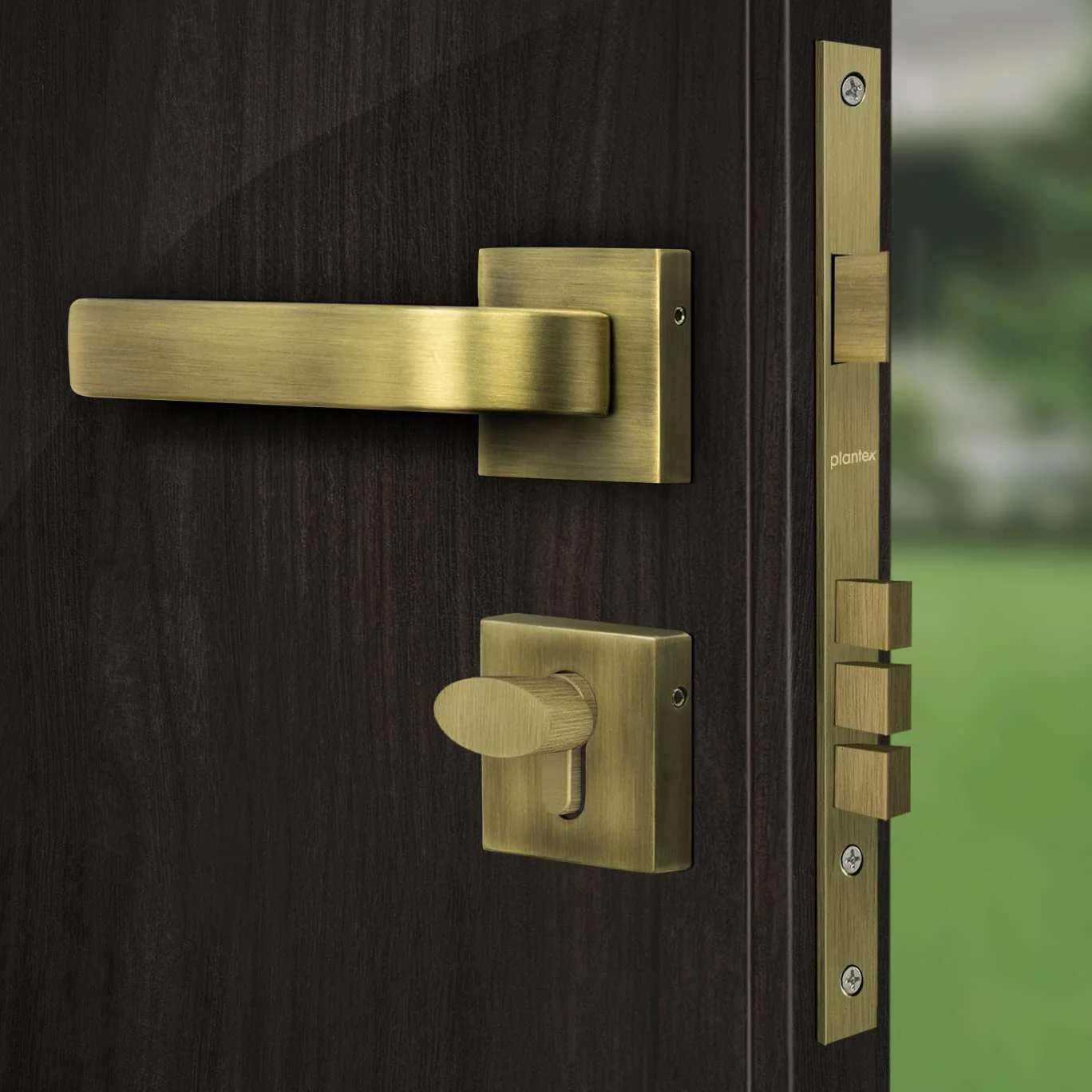Plantex Heavy Duty Door Lock - Main Door Lock Set with 3 Keys/Mortise Door Locks for Home/Office/Hotel (7107 - Brass Antique) - Image 6