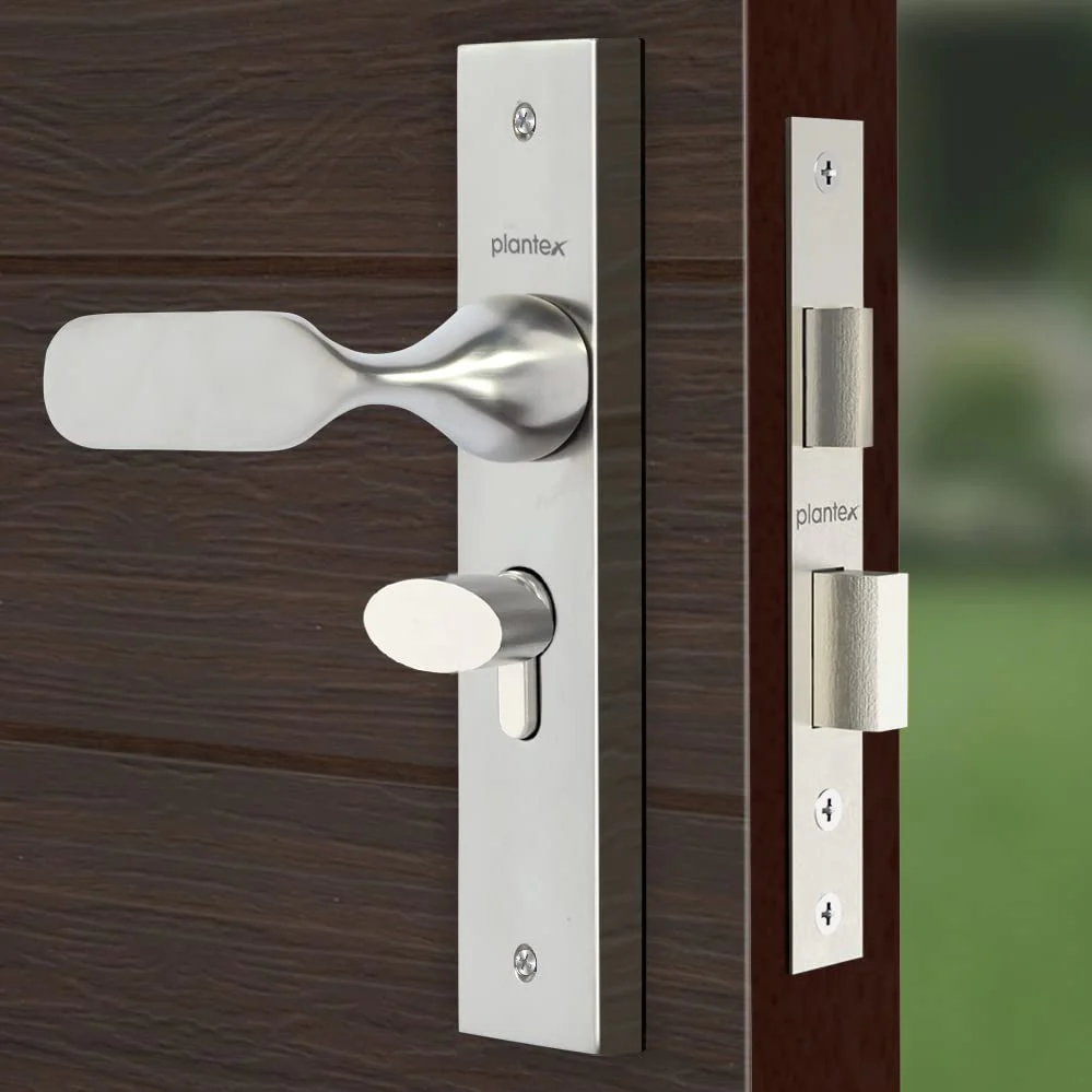 Plantex Heavy-Duty Door Lock Set - Main Door Lock Handle Set/ 6-Lever Lock Mechanism with 3 Years of Warranty/Mortise Lock with 3 Keys, Brass Lock Body & Cylinder (8106 - Matt) - Image 7