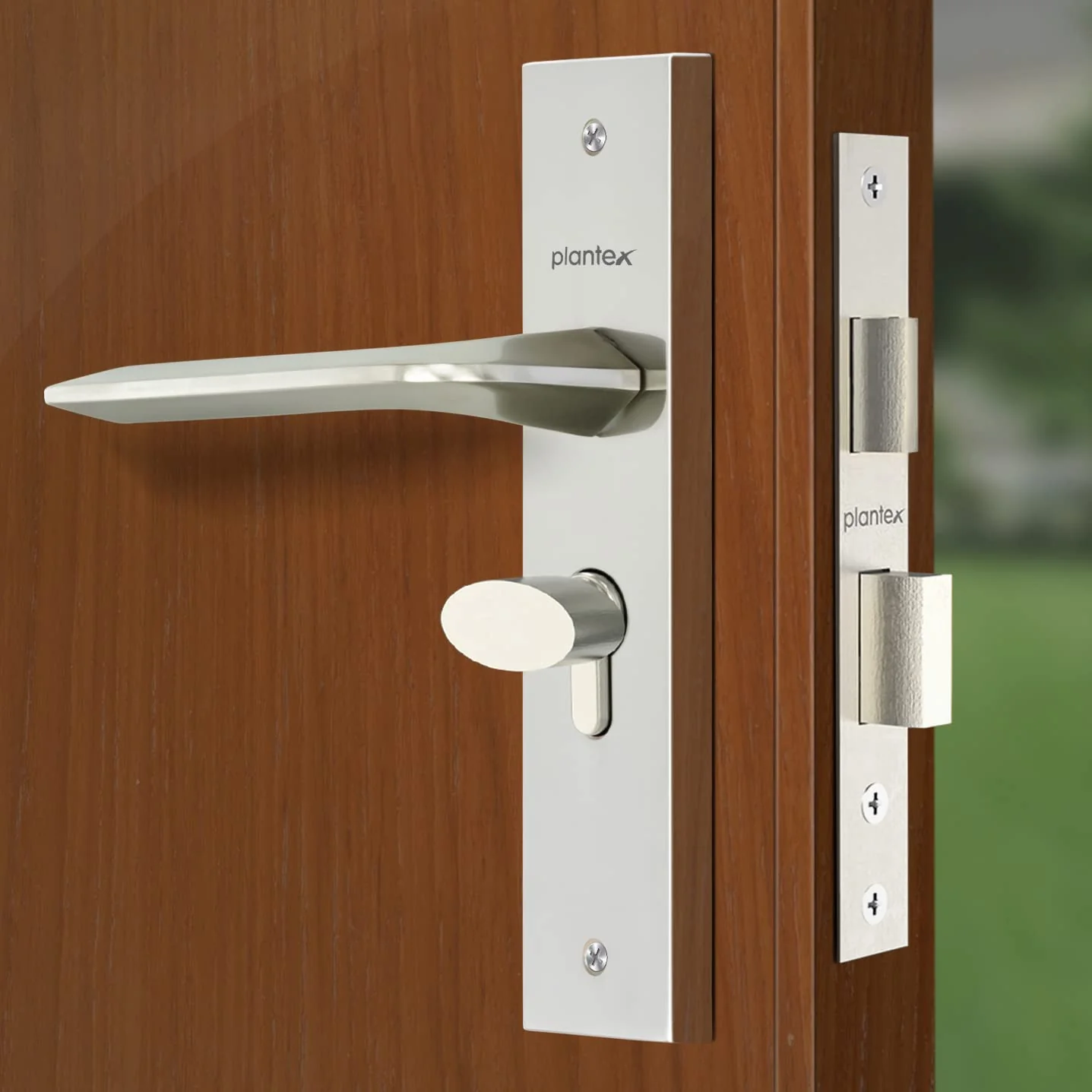 Plantex Heavy-Duty Door Lock Set - Main Door Lock Handle Set/ 6-Lever Lock Mechanism with 3 Years of Warranty/Mortise Lock with 3 Keys, Brass Lock Body & Cylinder(8105 - Matt) - Image 6