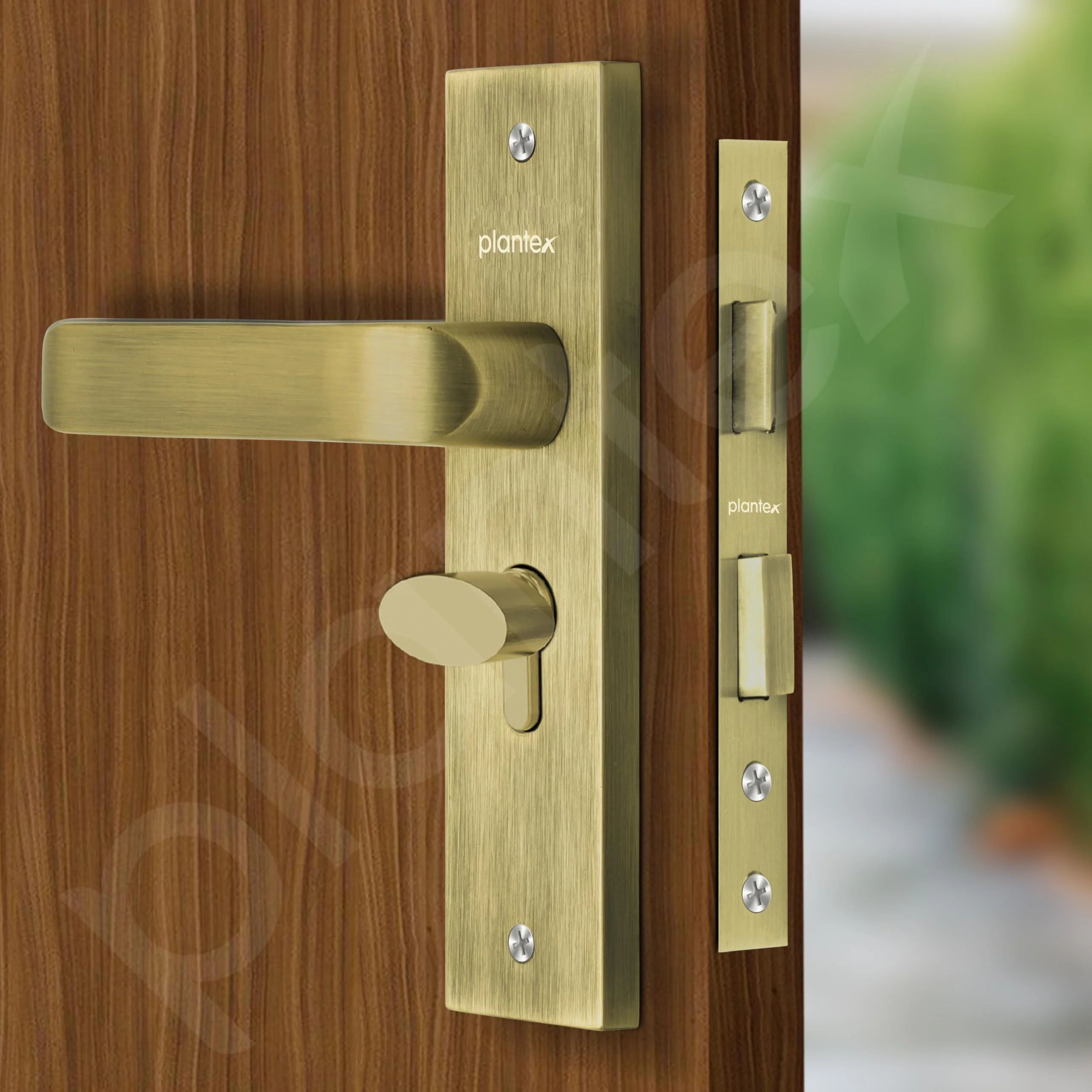Plantex Heavy-Duty Door Lock Set - Main Door Lock Handle Set/ 6-Lever Lock Mechanism with 3 Years of Warranty/Mortise Lock with 3 Keys, Brass Lockbody & Cylinder (8110 - Brass Antique) - Image 6