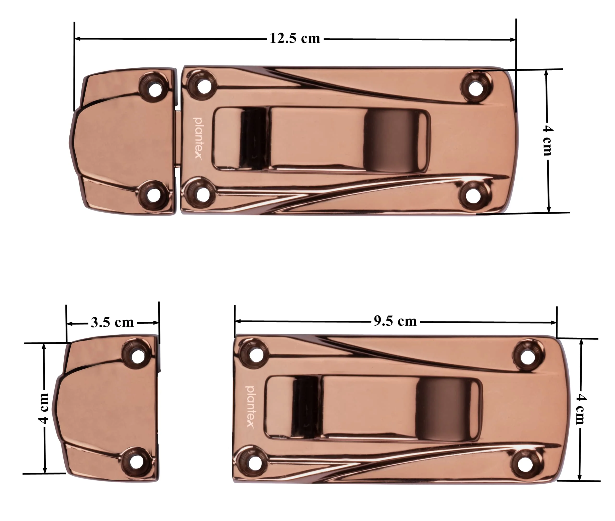 Plantex Heavy Duty Door Stopper/Door Latch for Main Door/Door Lock for Home and Office Doors - Pack of 1 (205 - Rose Gold) - Image 3