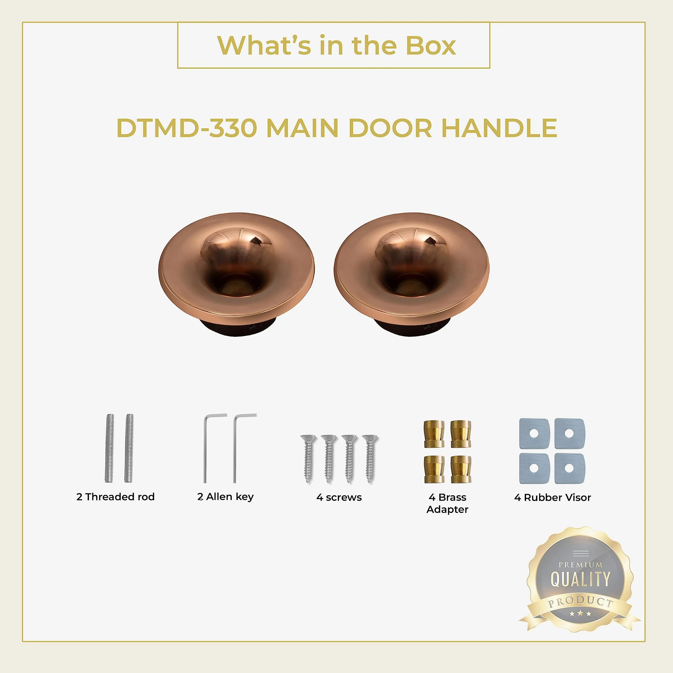 Plantex Heavy Duty Glass Door Handle/100 mm Main Glass Door Knob Handle/Pull-Push Knob for Glass Door Handle - Pack of 1 (PVD Rose Gold) - Image 7
