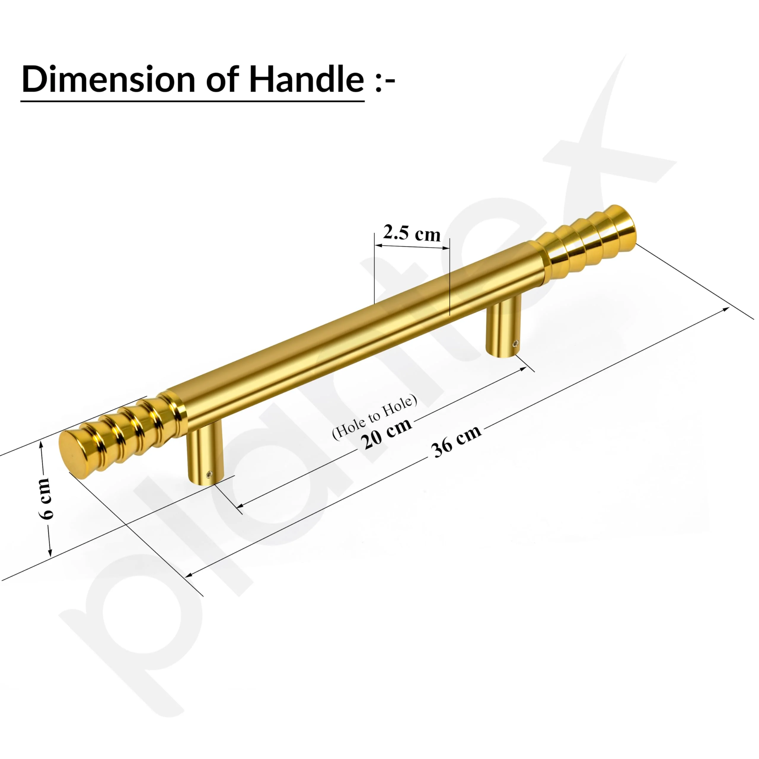 Plantex Heavy-Duty Golden Lotus 14 Inch Main Door Handle for Home/Glass & Wooden Door/Pull-Push Handle for Home/3 Years Warranty Pack of 1 (Gold) - Image 2